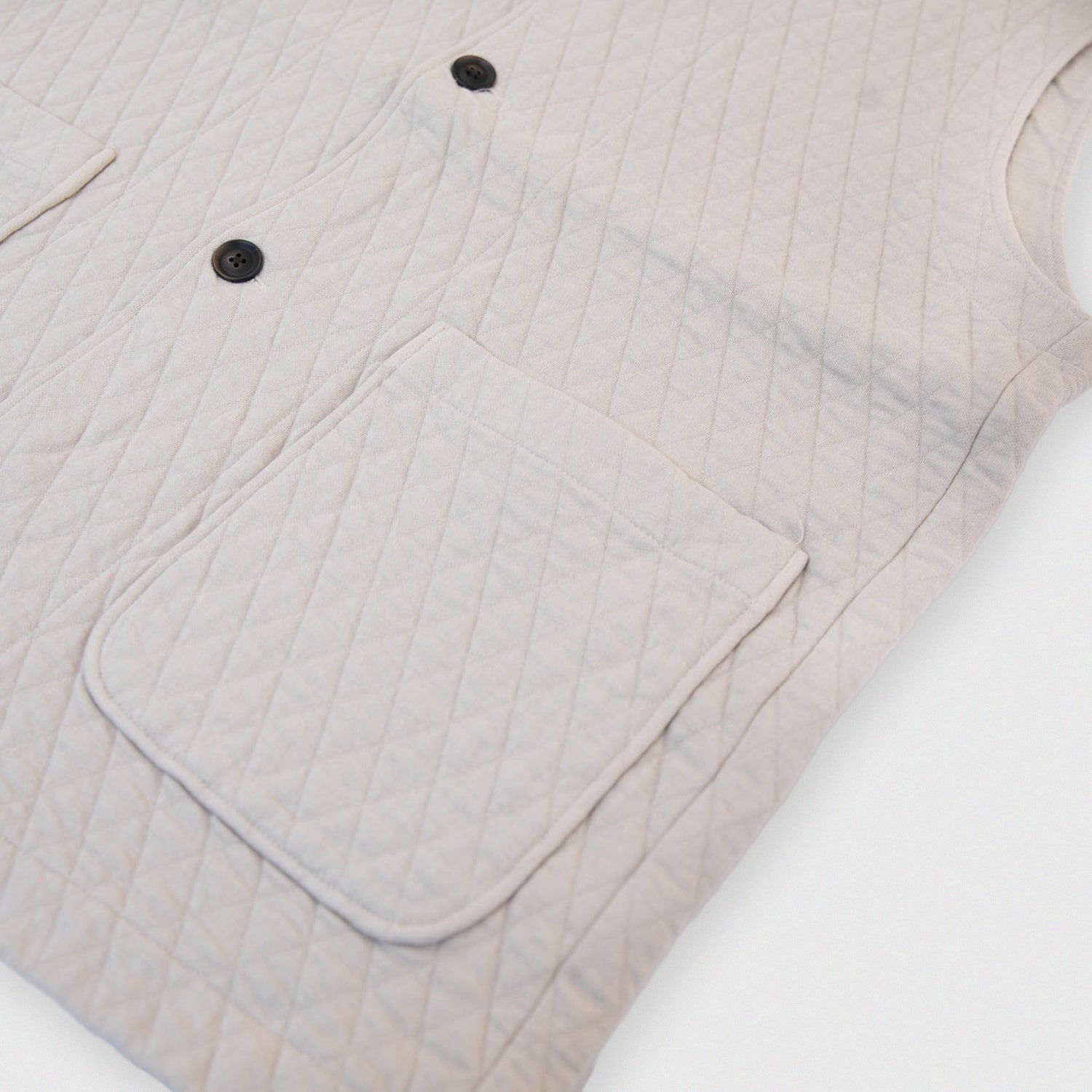 RINEN<br>30/1 オーガニック天竺<br>ダイヤキルティング ベスト<br>No.R17611