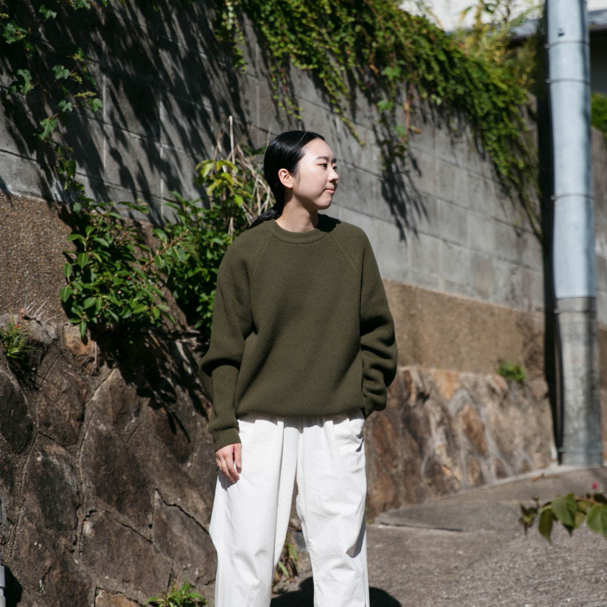 RINEN<br>2/14 ウールアゼ編み クルーネック<br>No.R17683