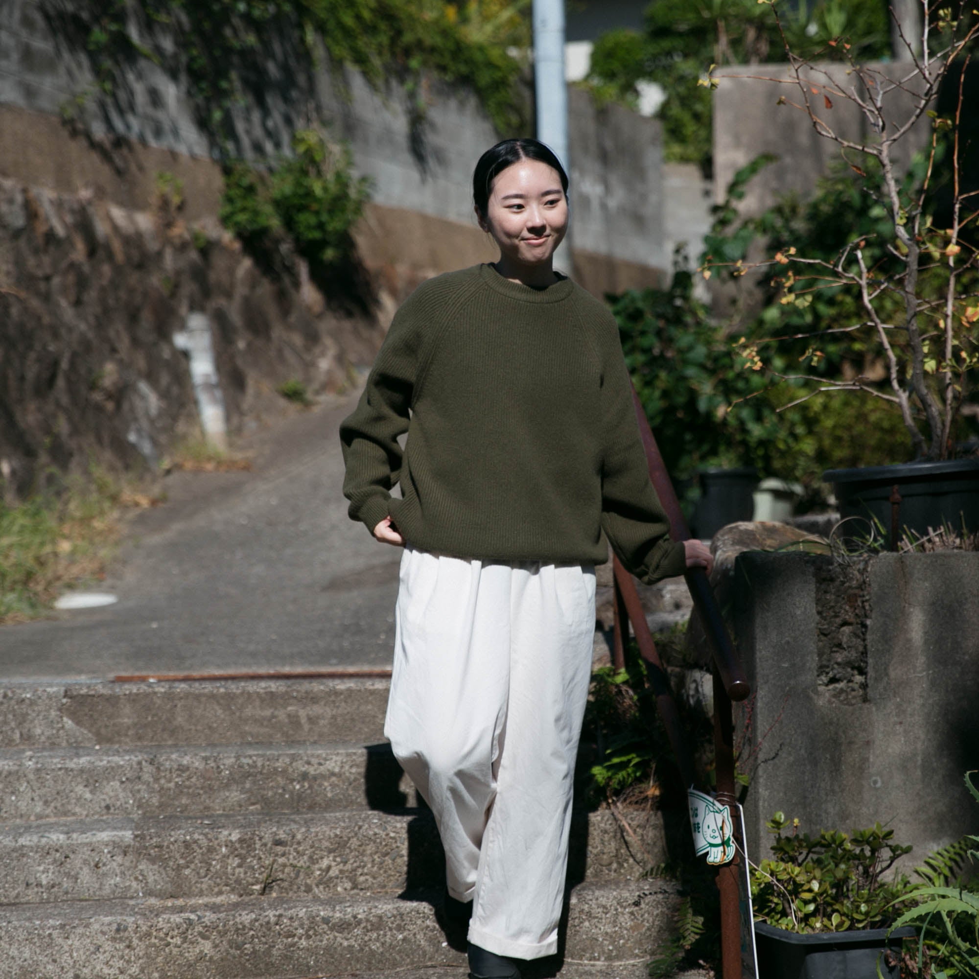 RINEN<br>2/14 ウールアゼ編み クルーネック<br>No.R17683