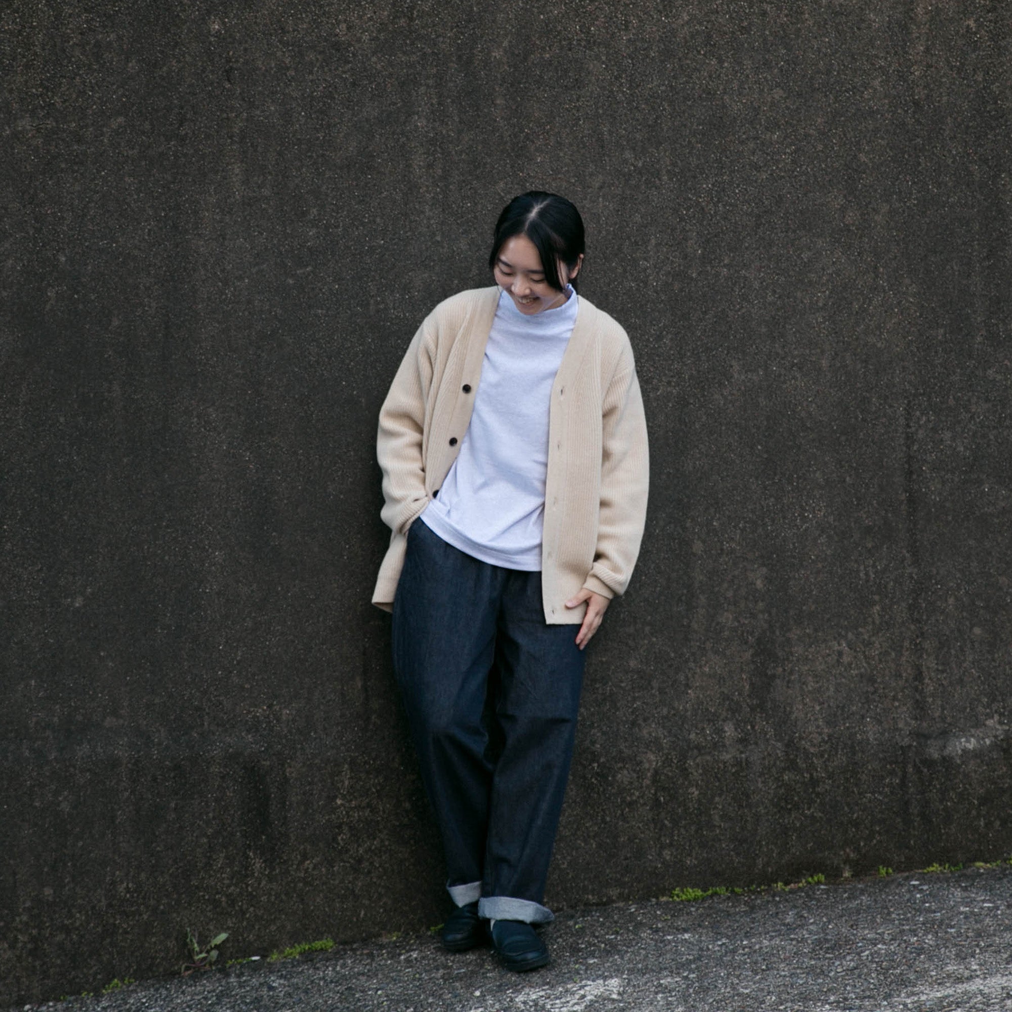 RINEN<br>2/14 ウールアゼ編み カーディガン<br>No.R17684