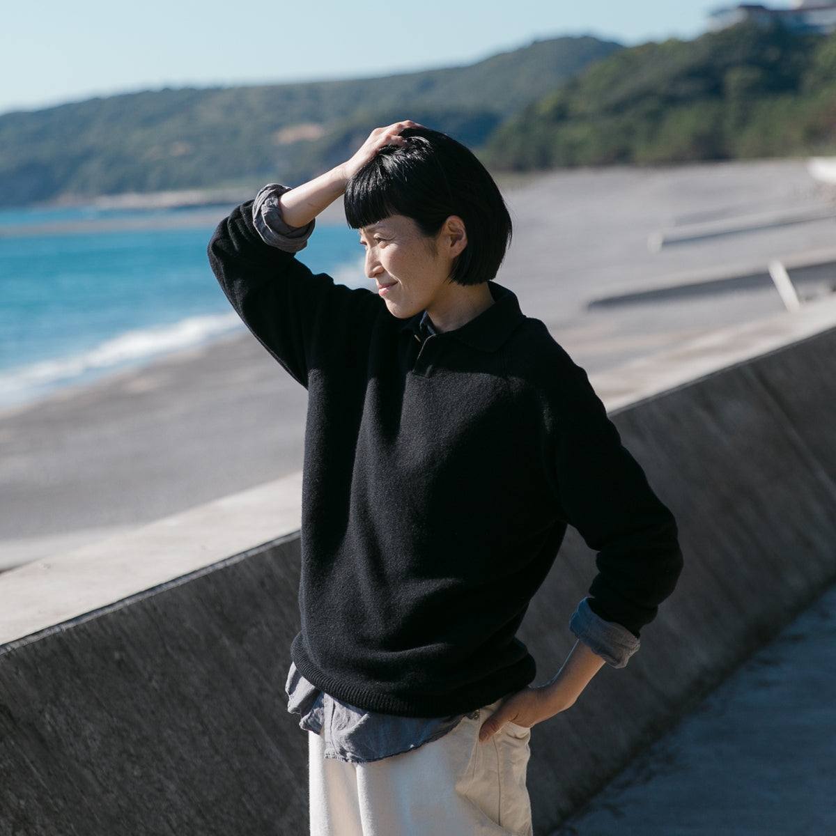 RINEN<br>2/15 ウール天竺編み ポロ<br>No.R17781