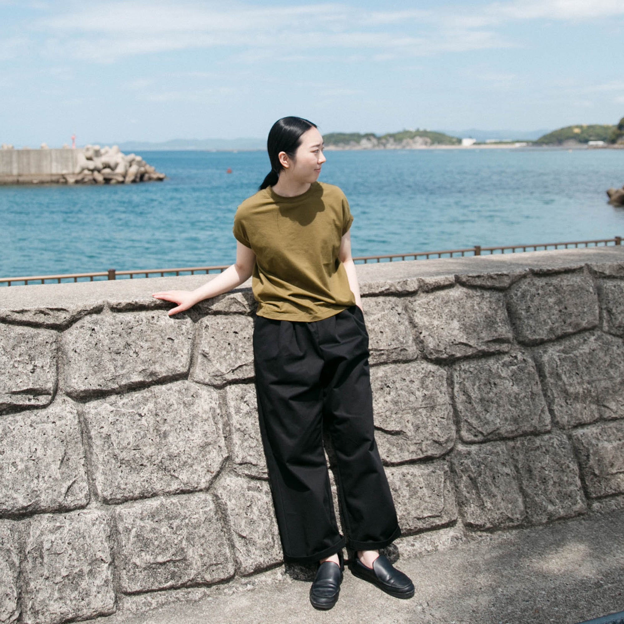 RINEN<br>60/2 スーピマ天竺<br>フレンチスリーブ<br>No.R19618