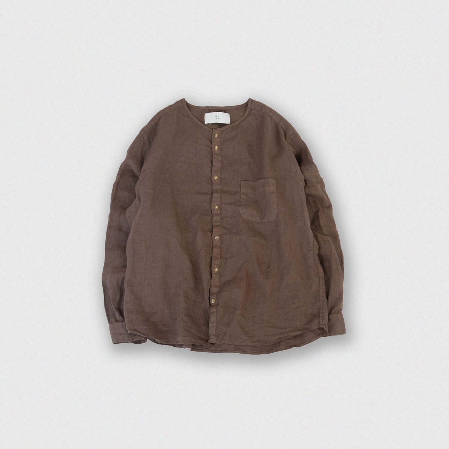 Linen nerd shirts<br>no collar<br>No.2653