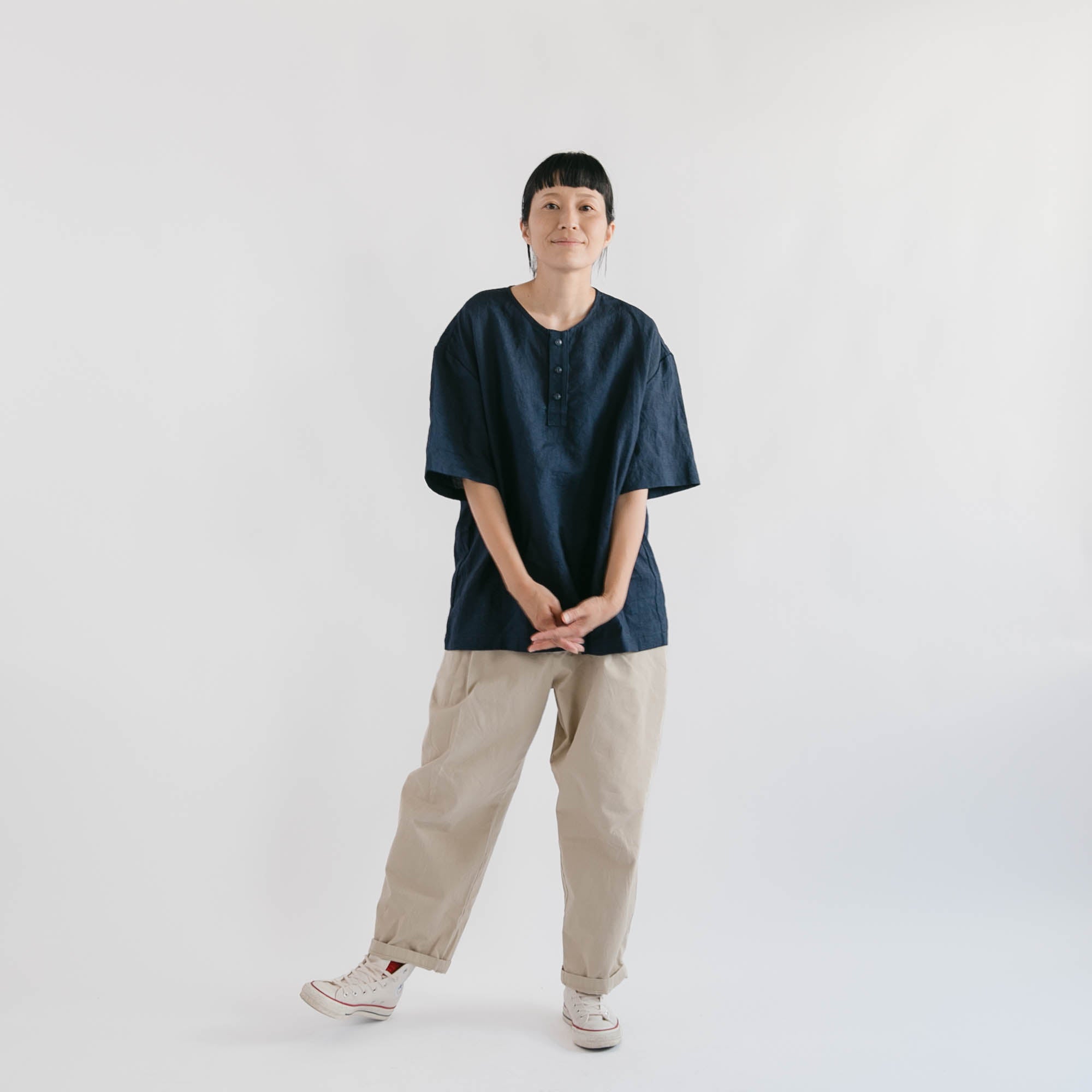 Short sleeve<br>henley neck shirts<br>No.2655