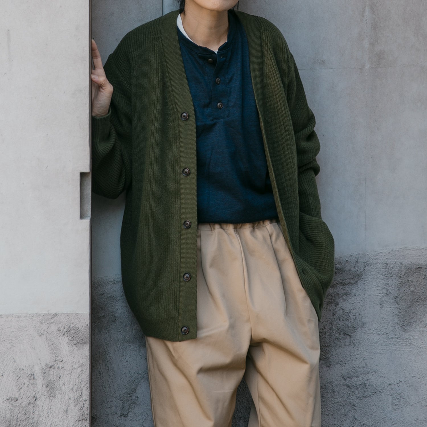 RINEN<br>2/14 ウールアゼ編み カーディガン<br>No.R17684