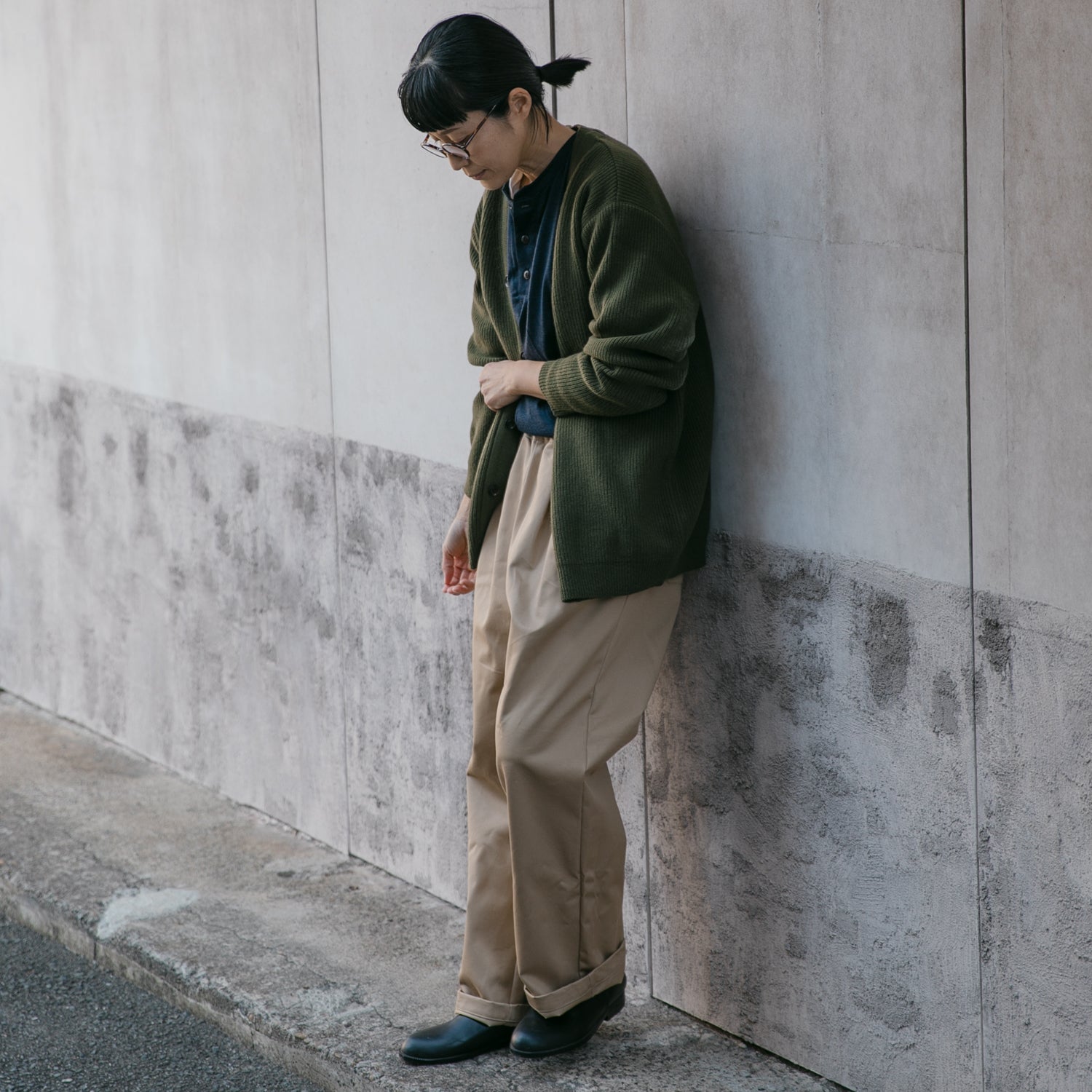 RINEN<br>2/14 ウールアゼ編み カーディガン<br>No.R17684