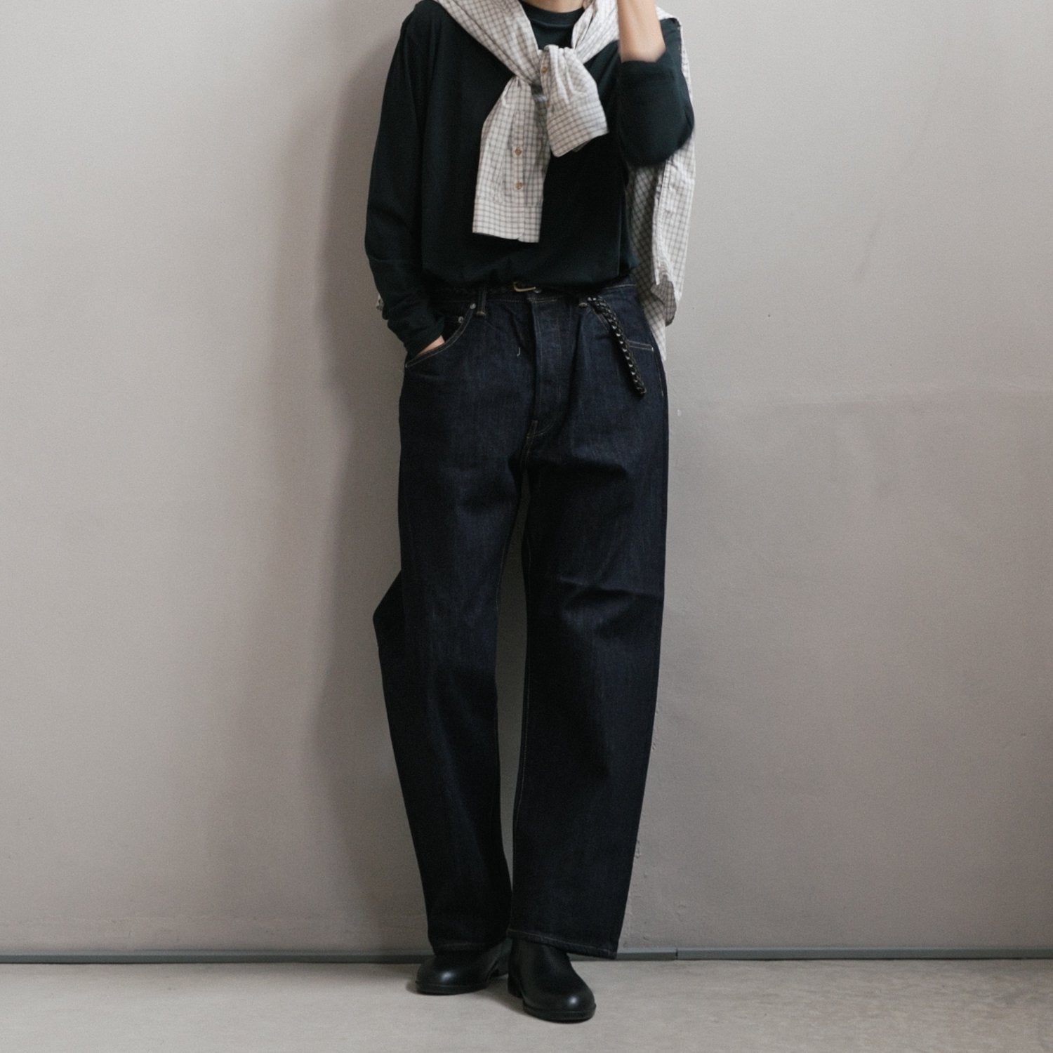 HATSKI/Wide Tapered Denim