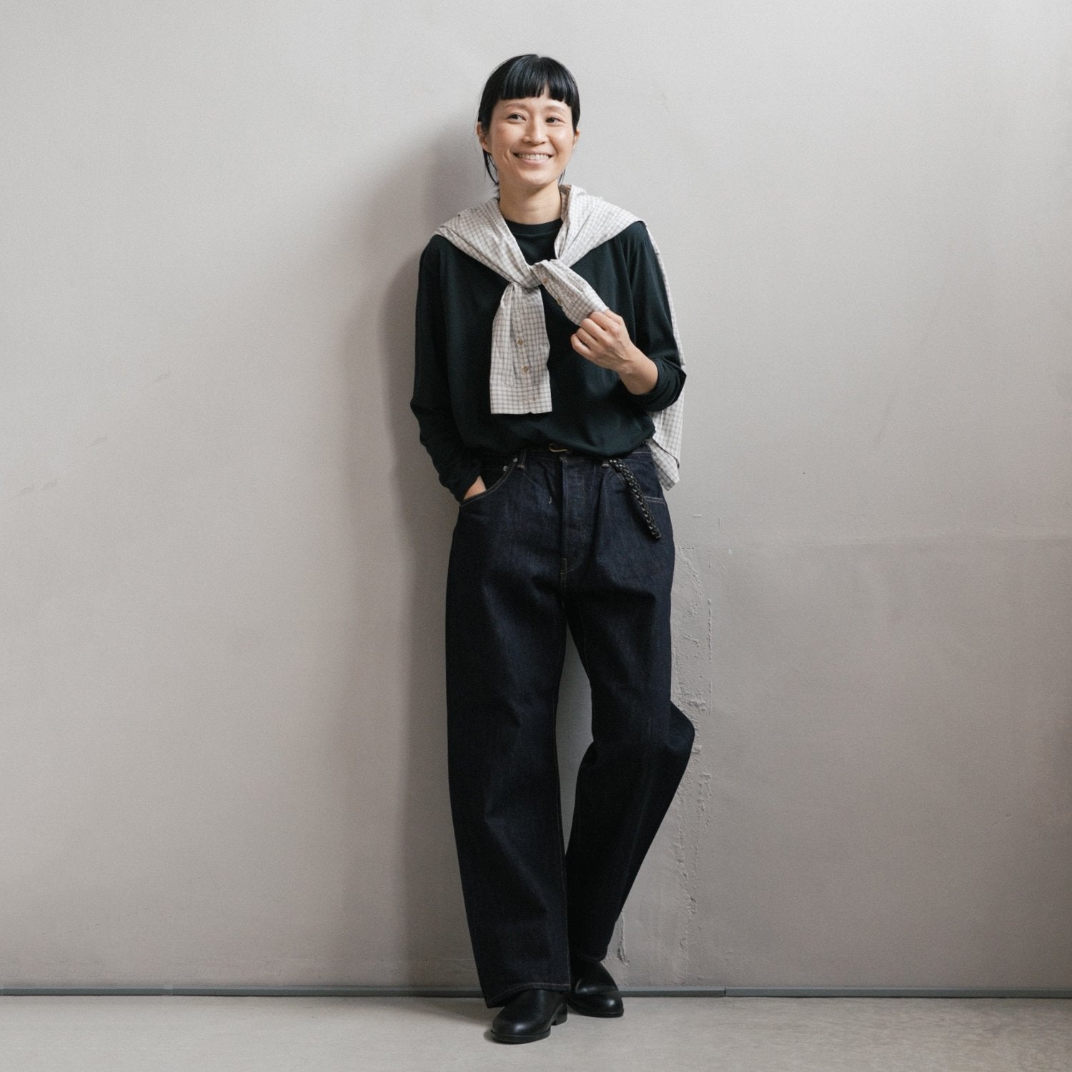 HATSKI/Wide Tapered Denim