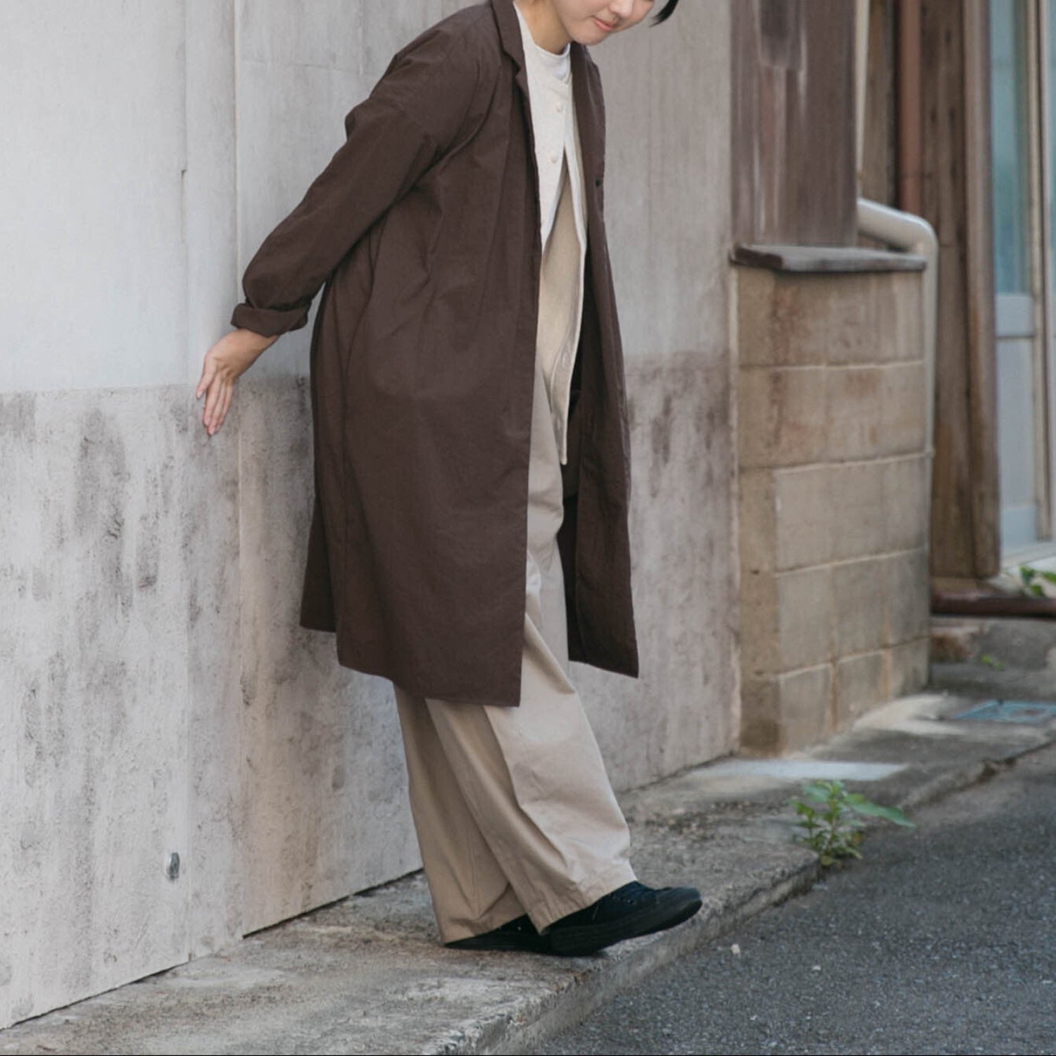 Nylon livery coat<br> tailored collar<br> No.2213
