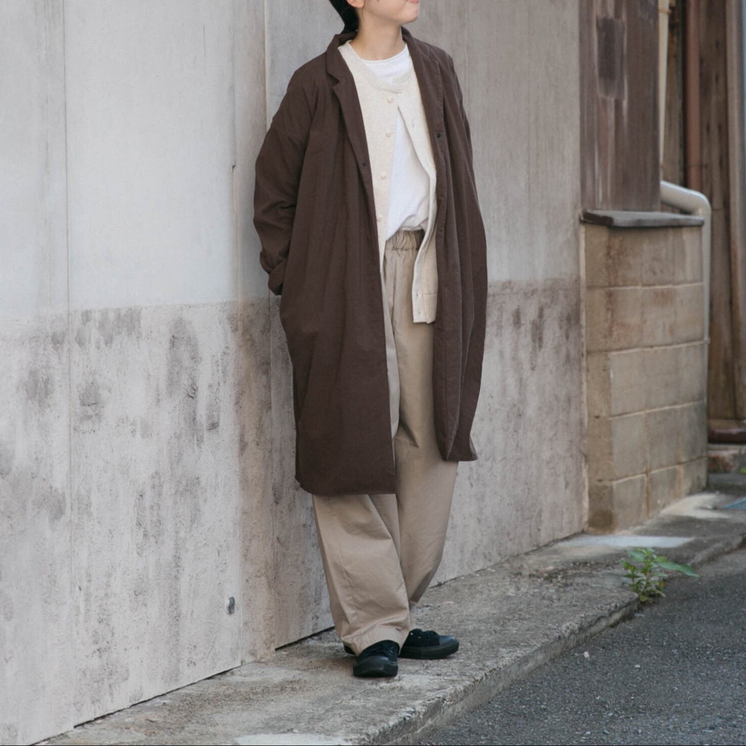 Nylon livery coat<br> tailored collar<br> No.2213