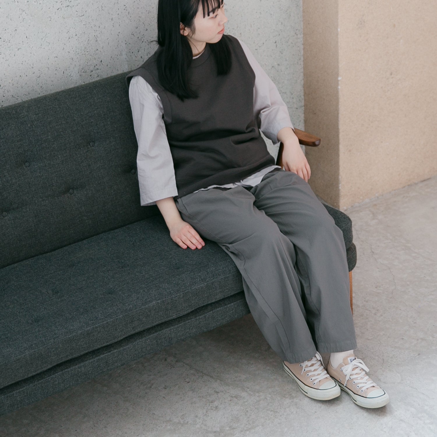 Cotton pullover vest<br>No.2426