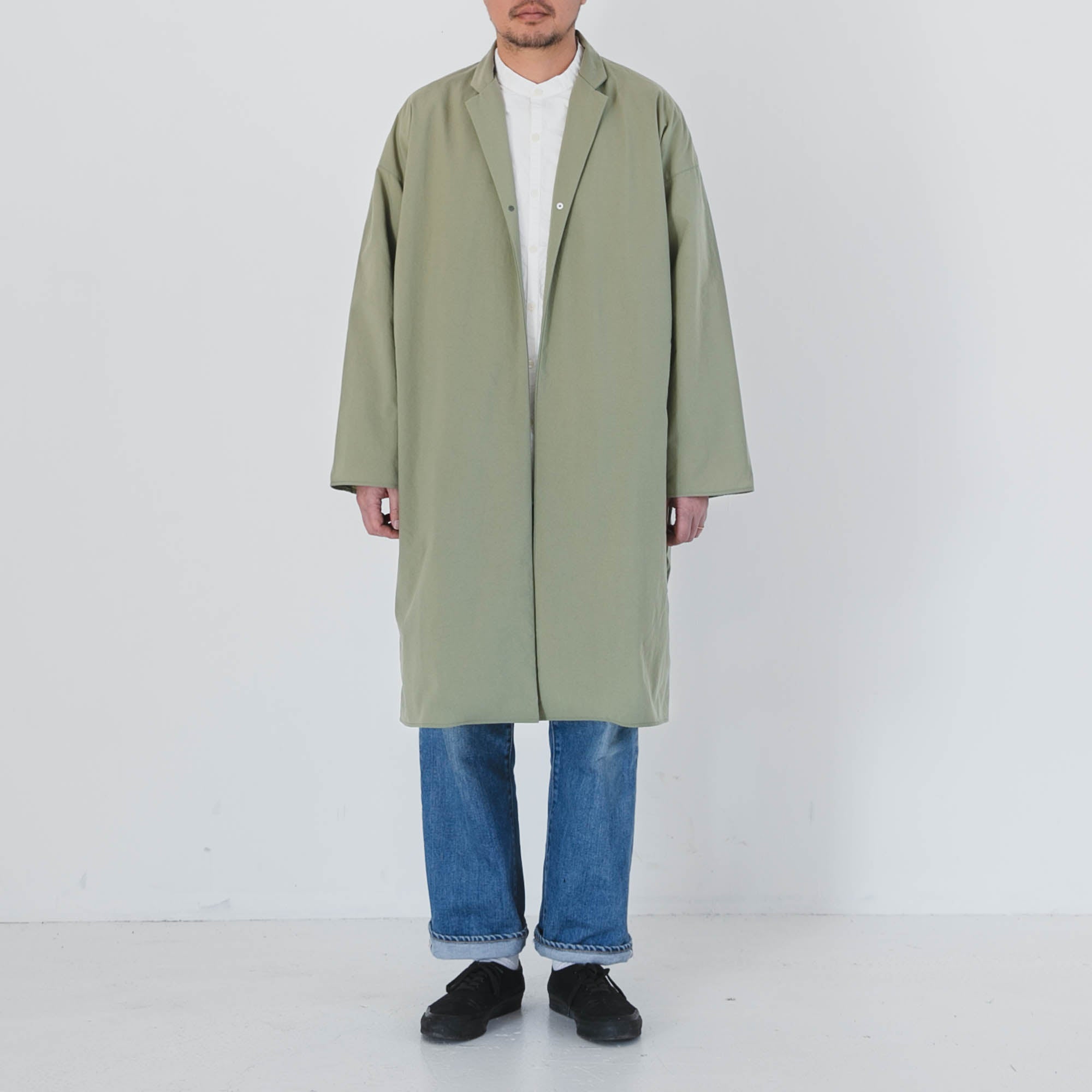 Nylon livery coat tailored collar No.2213