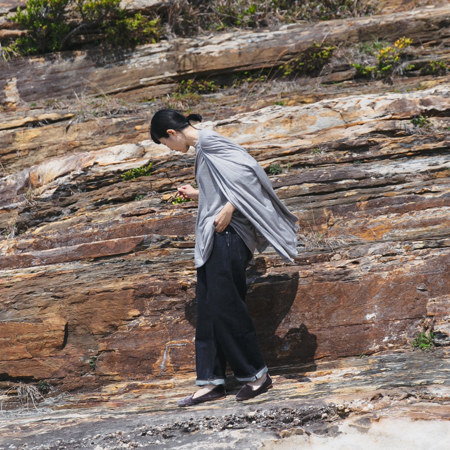 Linen<br>relax cardigan<br>No.2217