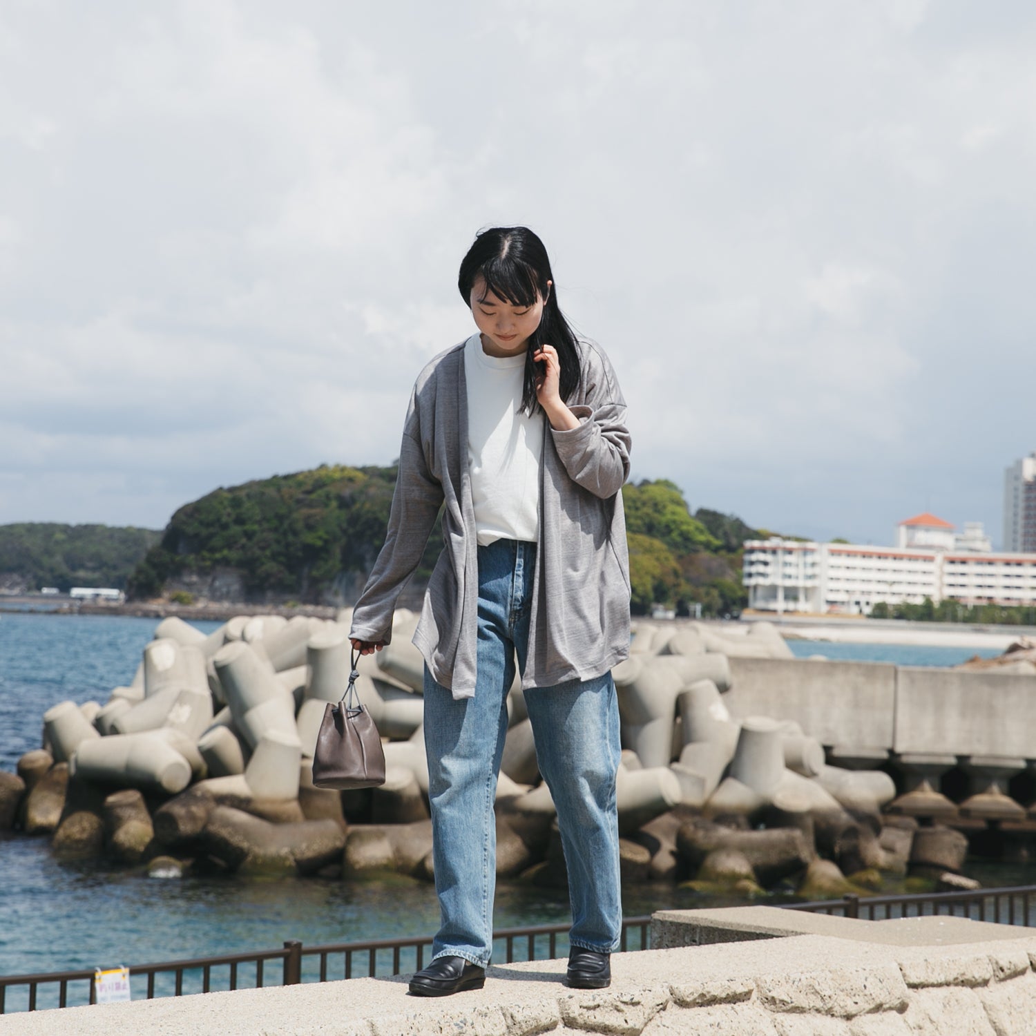 Linen<br>relax cardigan<br>No.2217