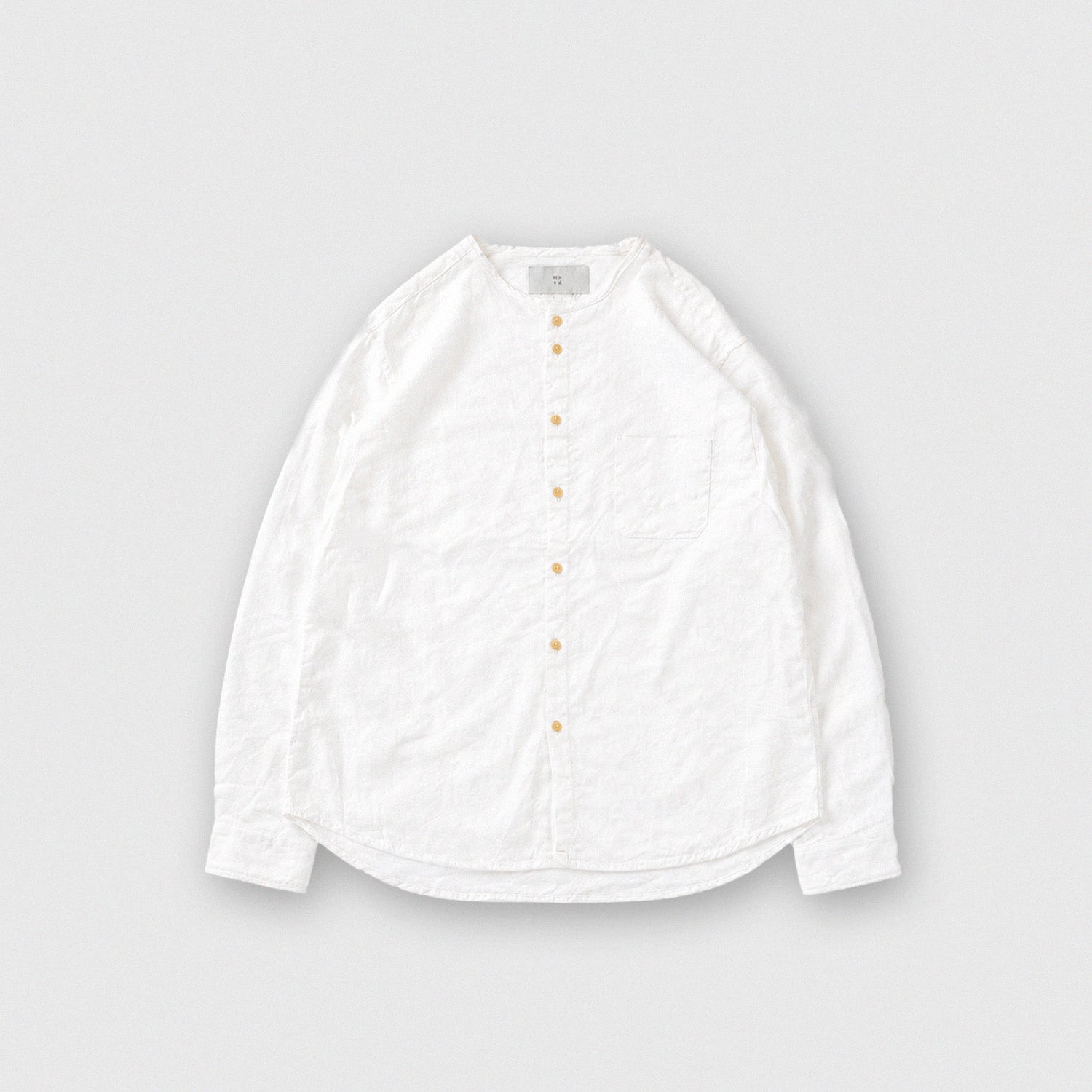 Linen nerd shirts<br>no collar<br>No.2051-A