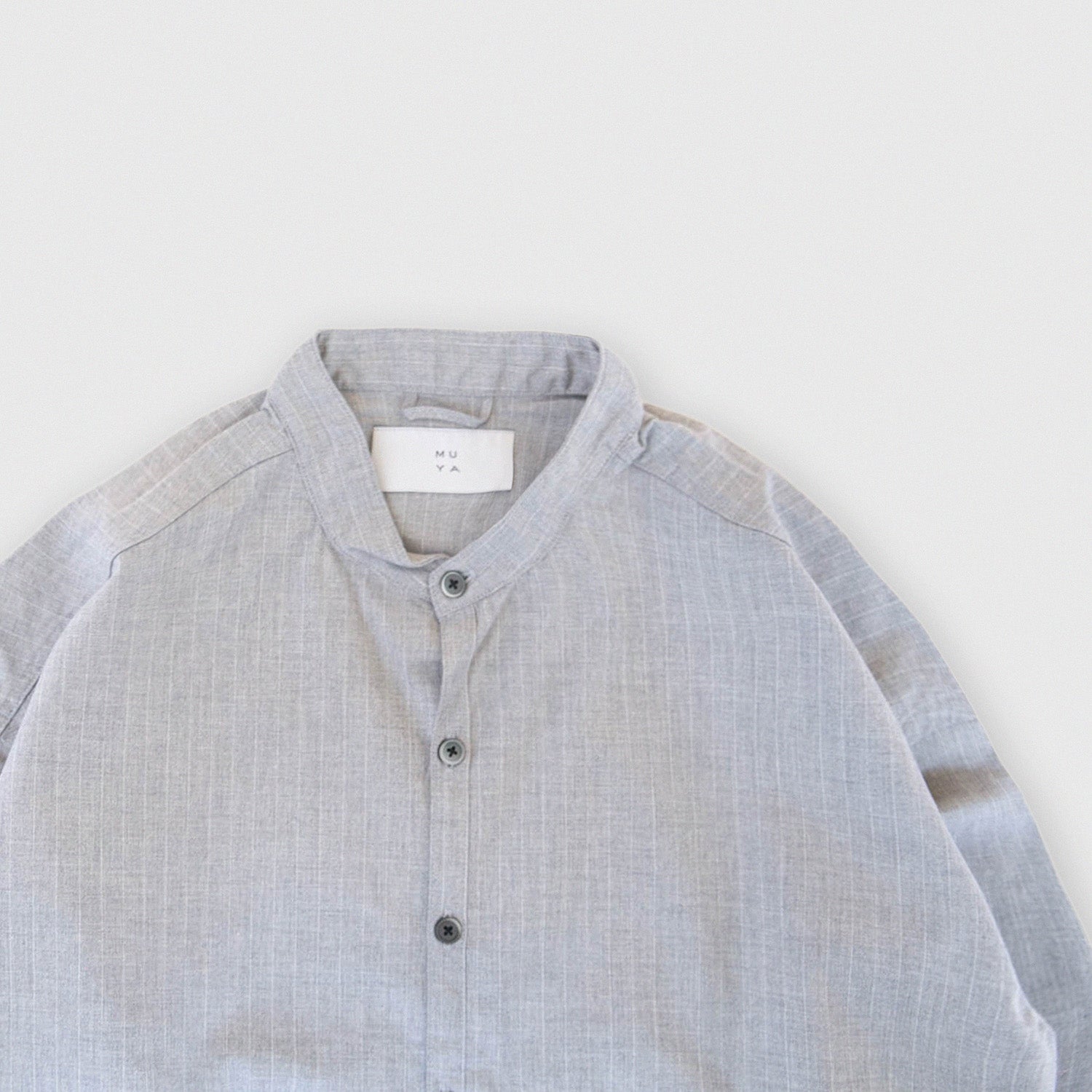 Drop shoulder atelier shirts<br>stand collar<br>No.2304-A