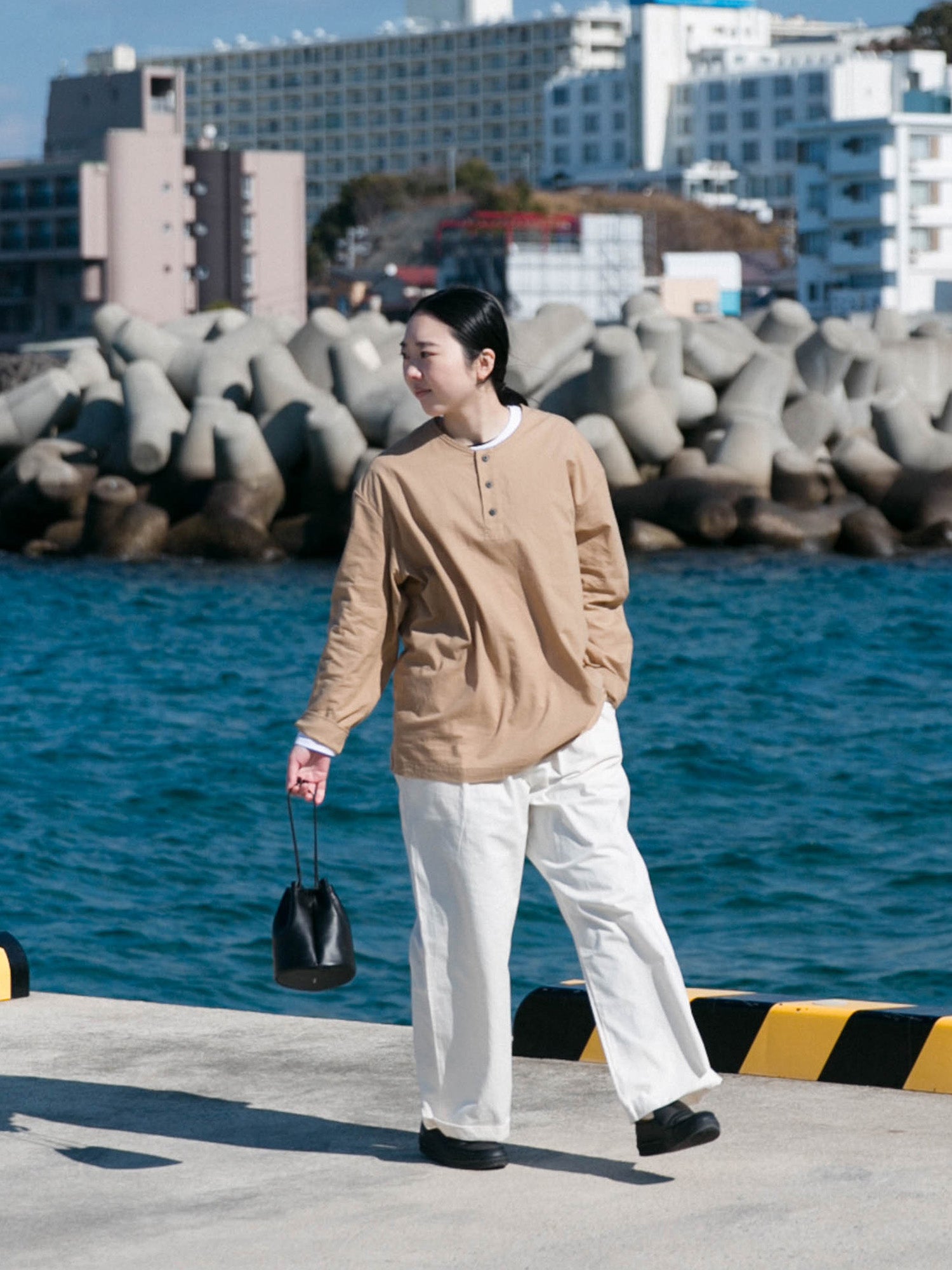 Henley neck<br>long sleeve<br>No.2421