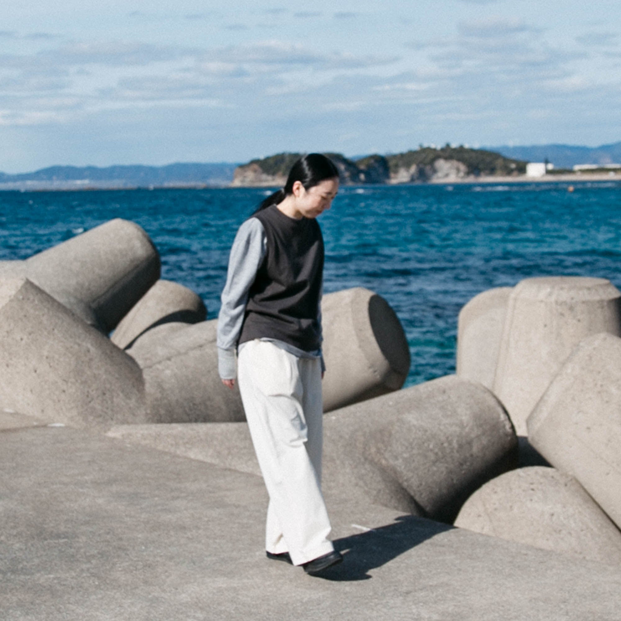 Cotton pullover vest<br>No.2426