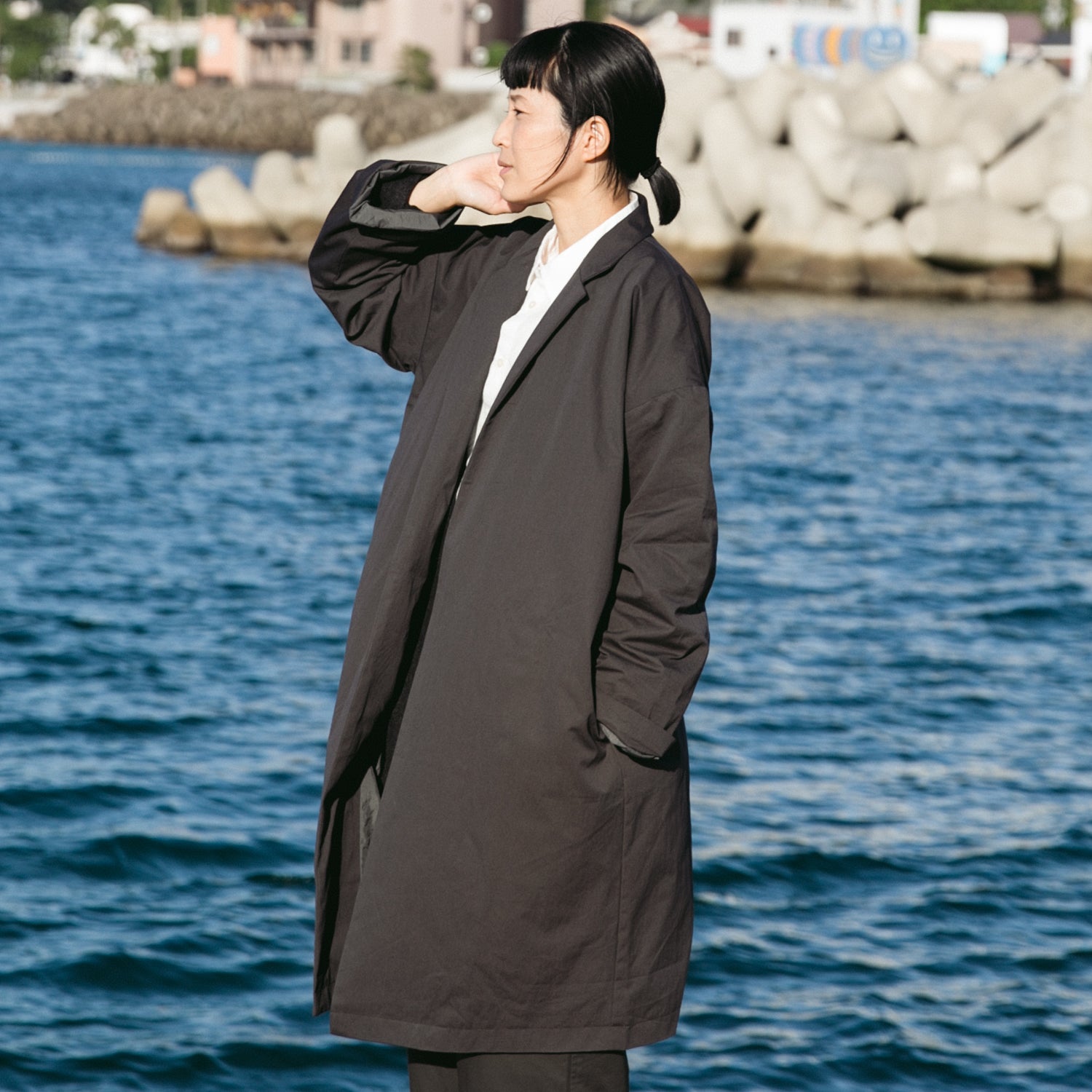 Cotton nylon<br>livery coat<br>tailored collar<br>-lining-<br>No.2531