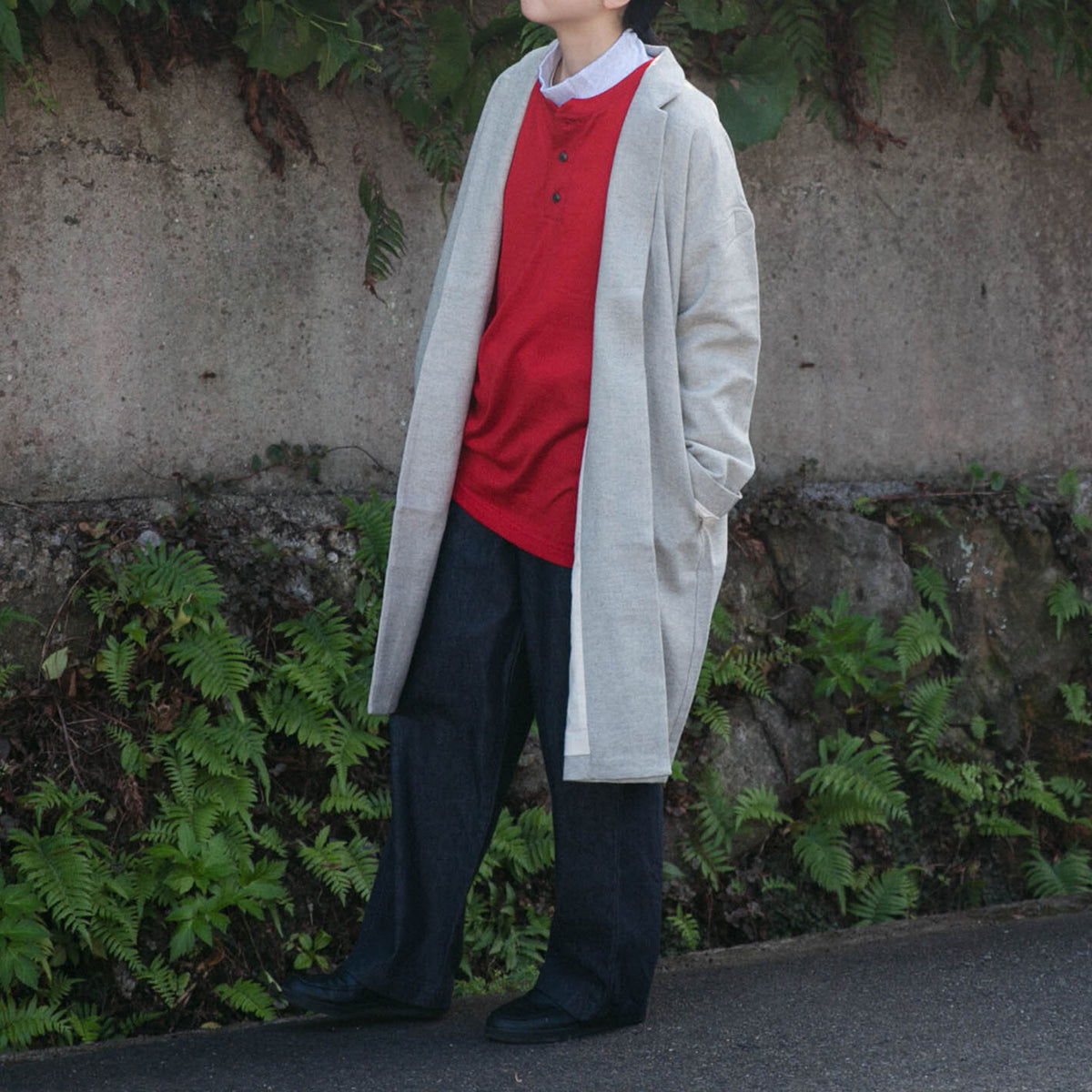Herringbone<br>livery coat<br>tailored collar<br>-lining-<br>No.2532