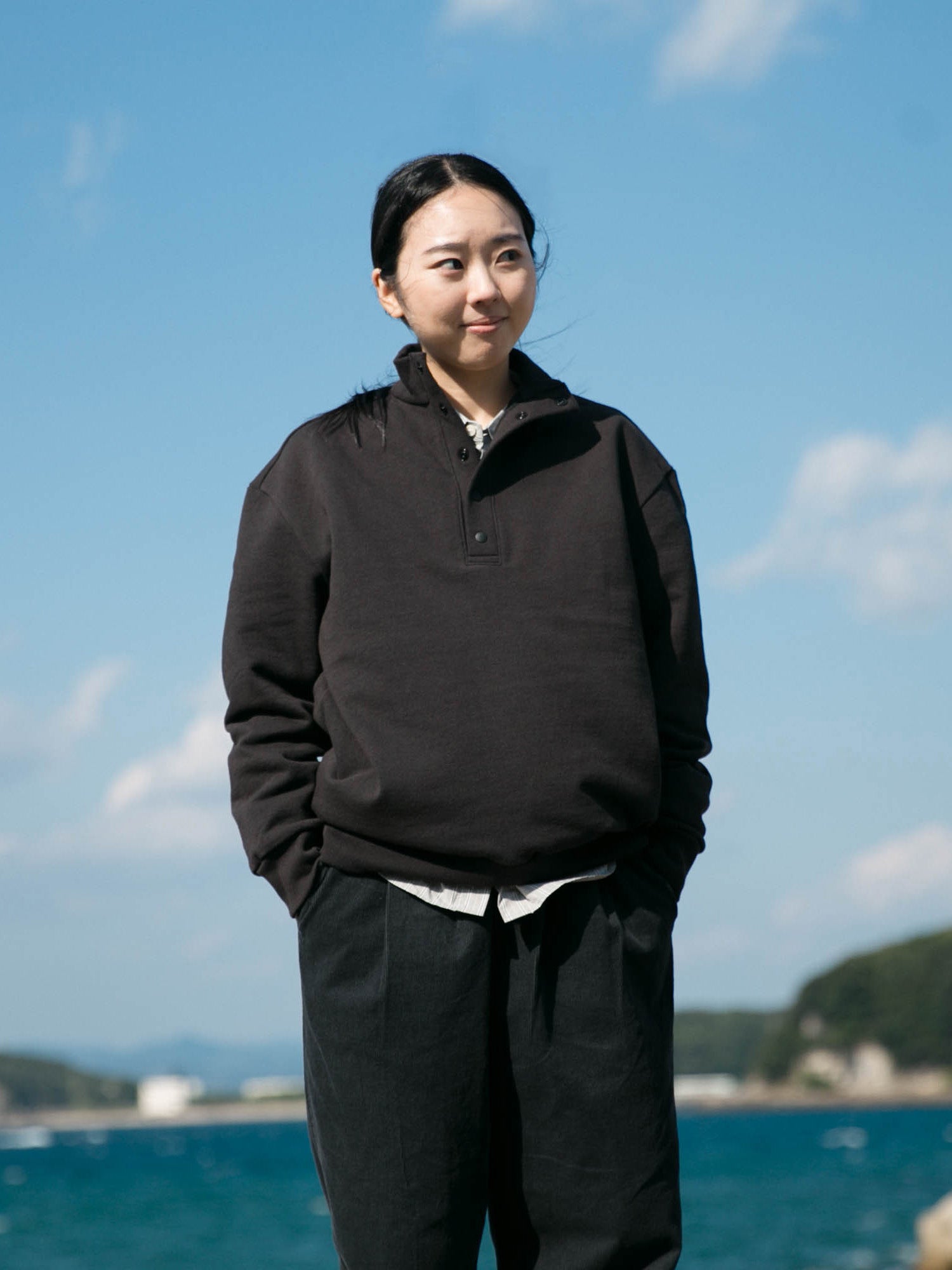 Half button pullover<br>No.2545