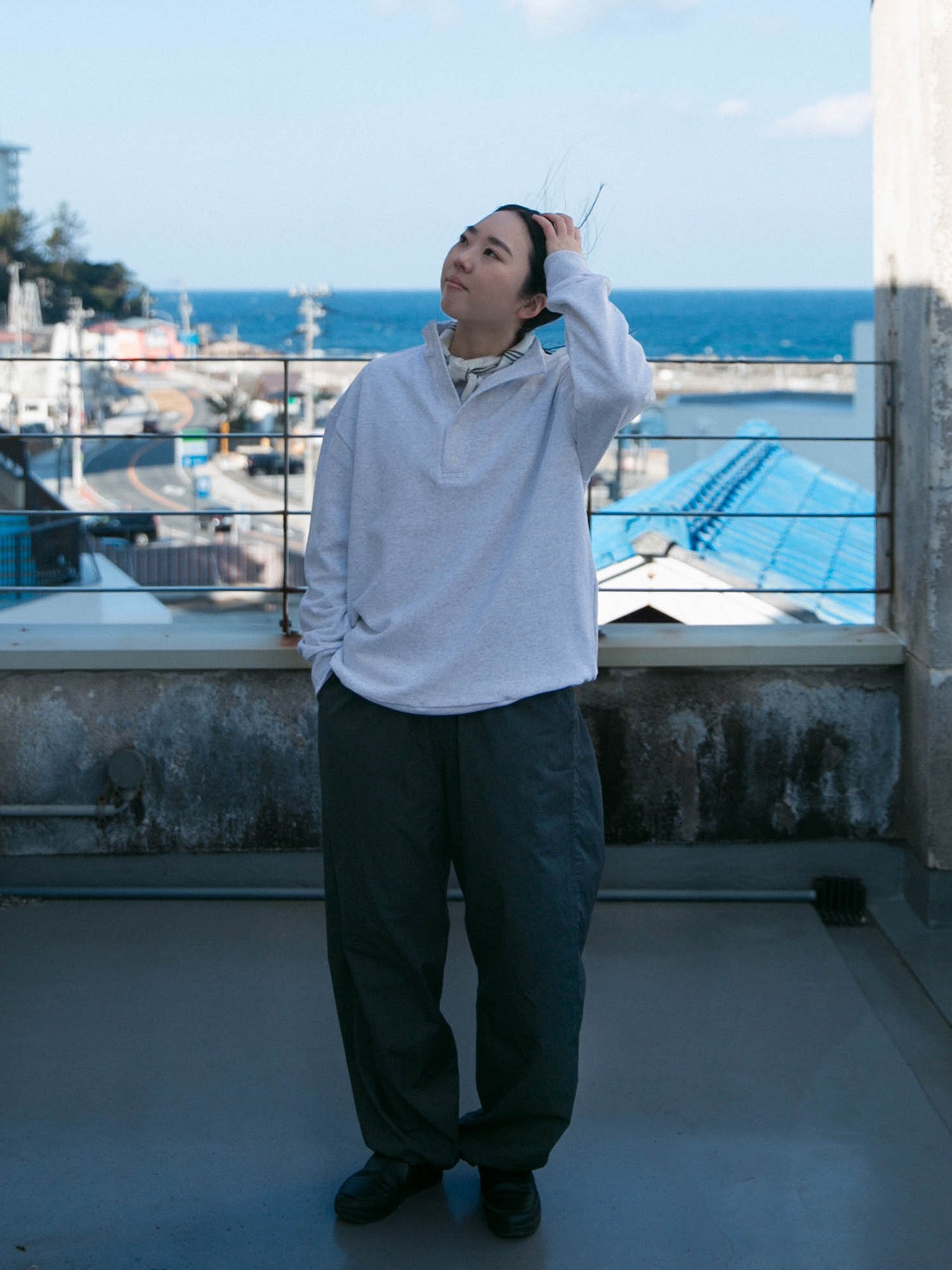 Half button pullover<br>No.2545