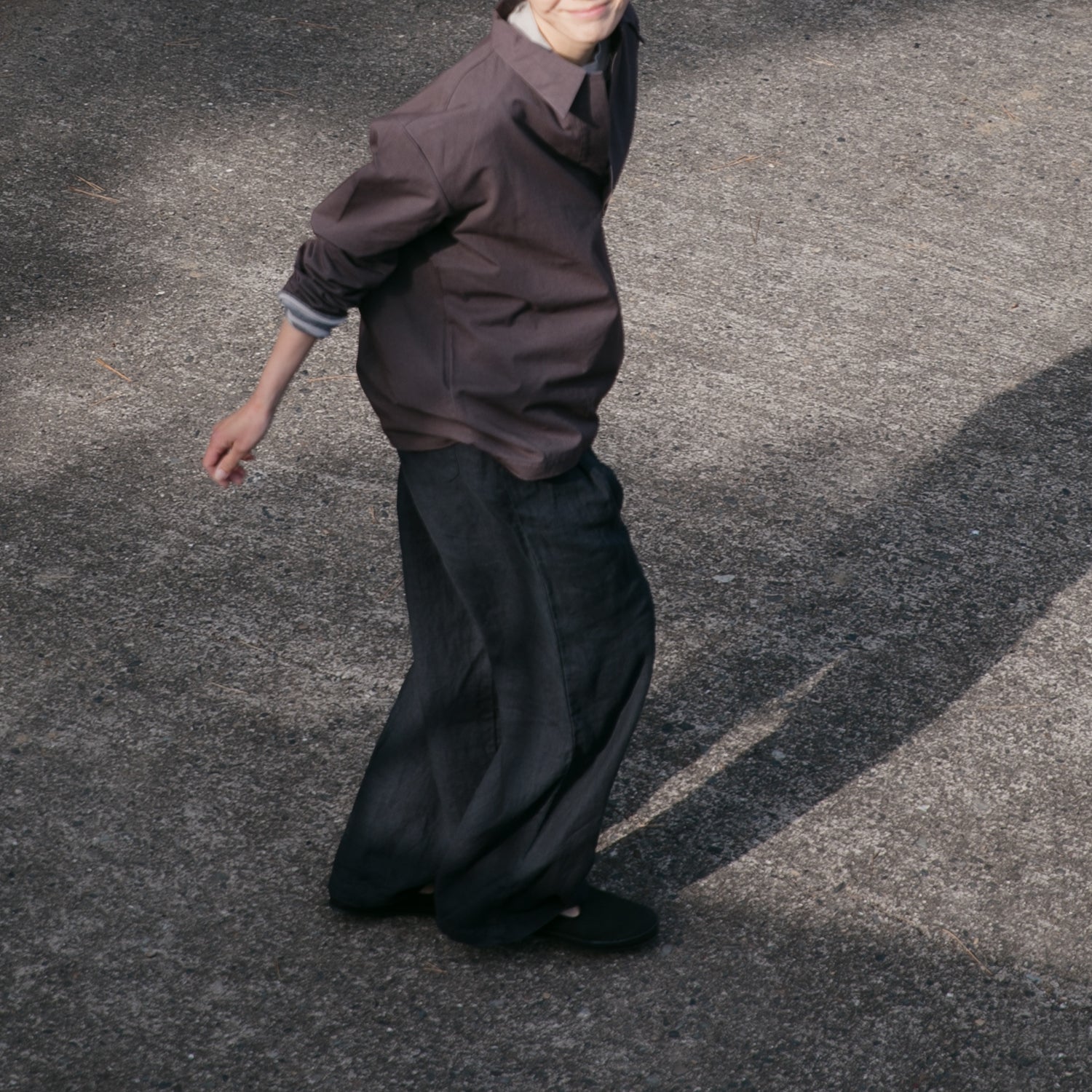 Linen relax semiwide pants<br>No.2562