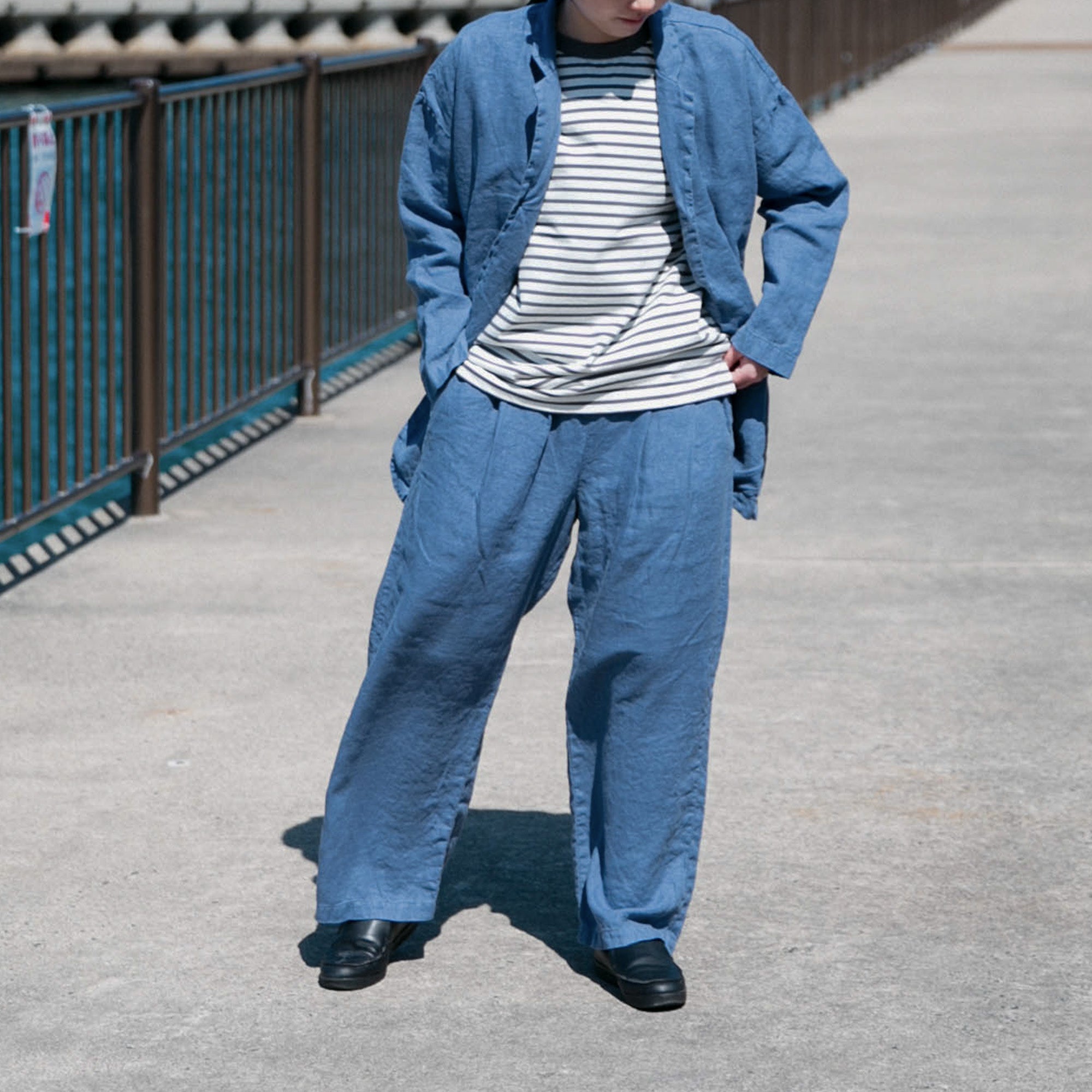 Linen relax semiwide pants<br>No.2562
