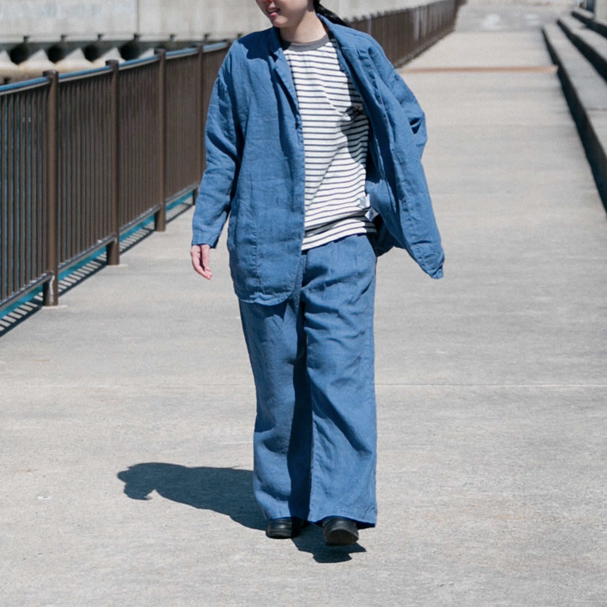 Linen relax semiwide pants<br>No.2562