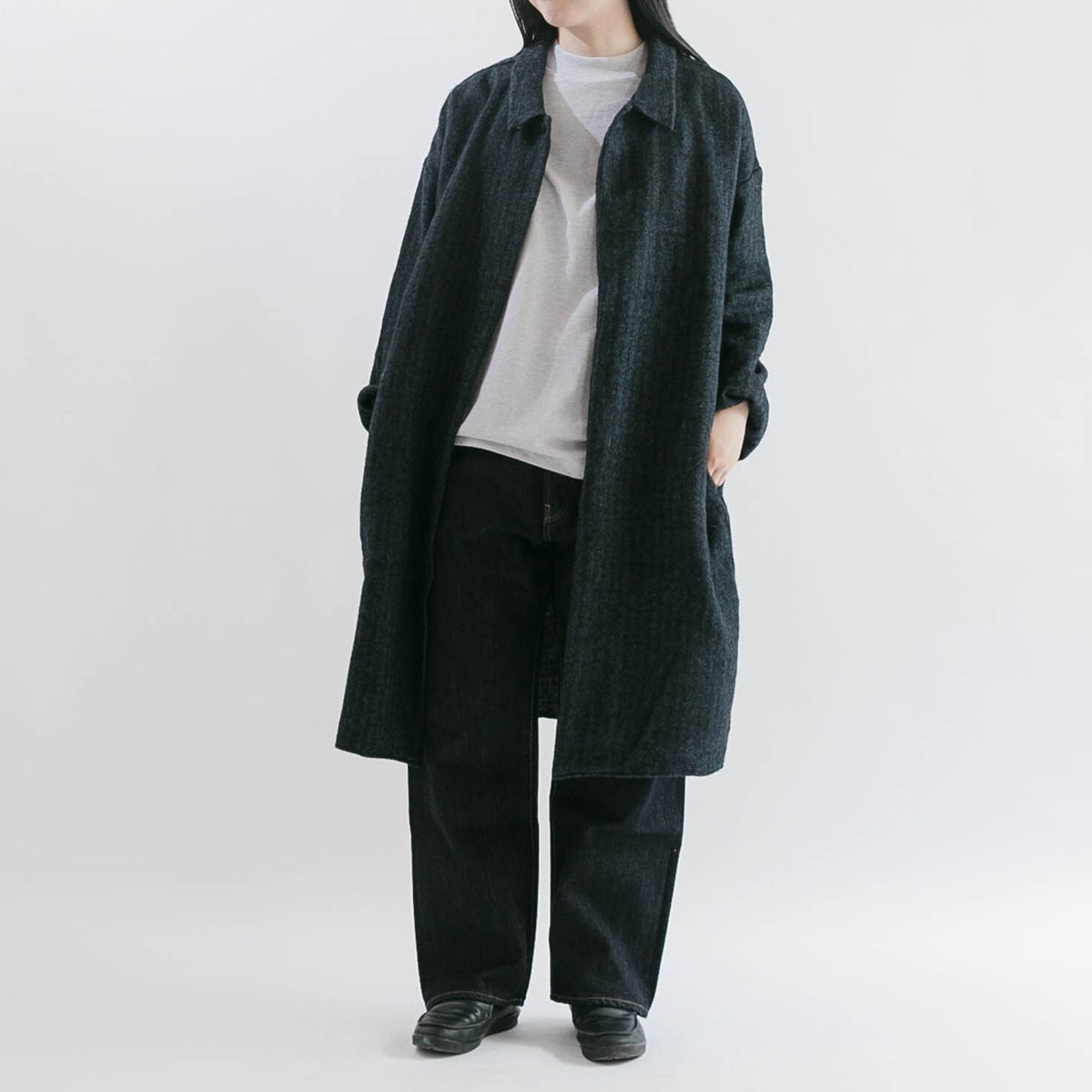 Herringbone livery coat<br>soutien collar<br>No.2601