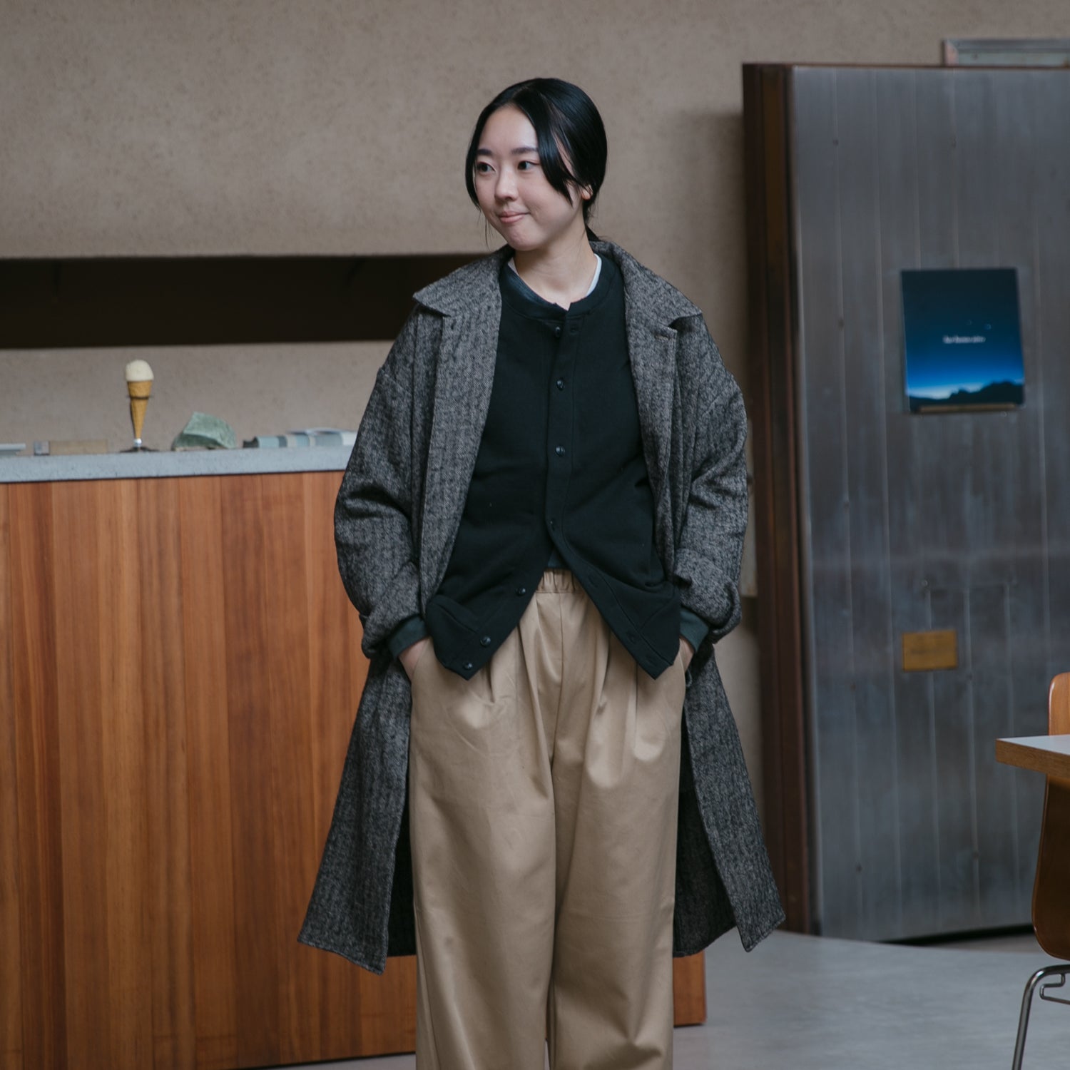 Herringbone<br>livery coat<br>soutien collar<br>No.2601