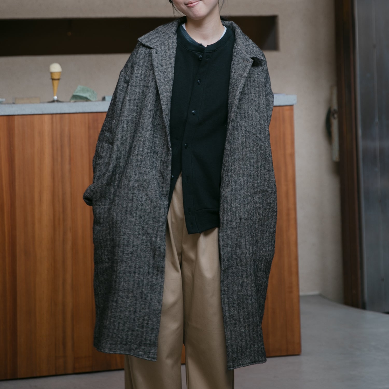 Herringbone<br> livery coat<br> soutien collar<br> No.2601