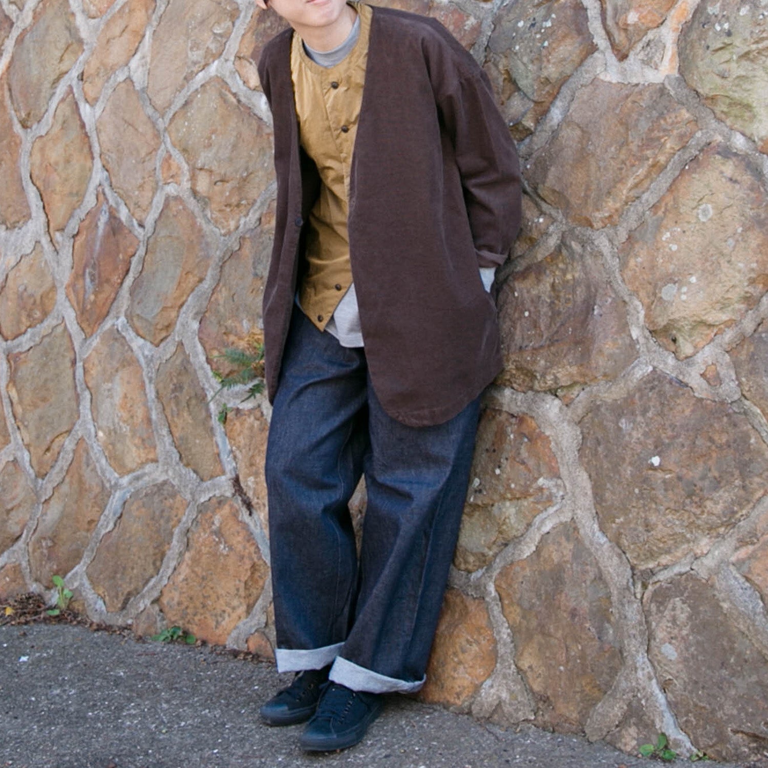 Corduroy<br>round cardigan<br>No.2610
