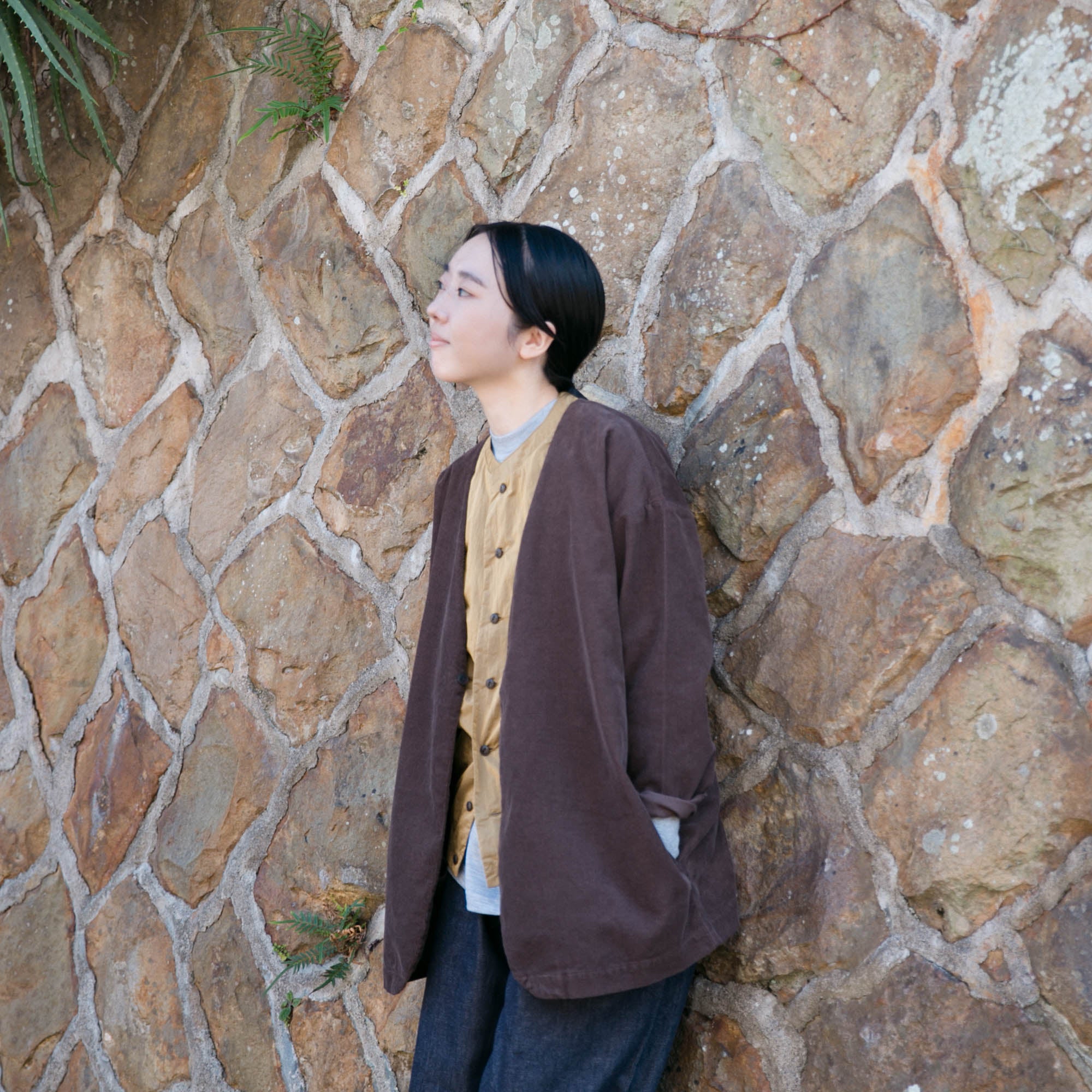 Corduroy<br>round cardigan<br>No.2610