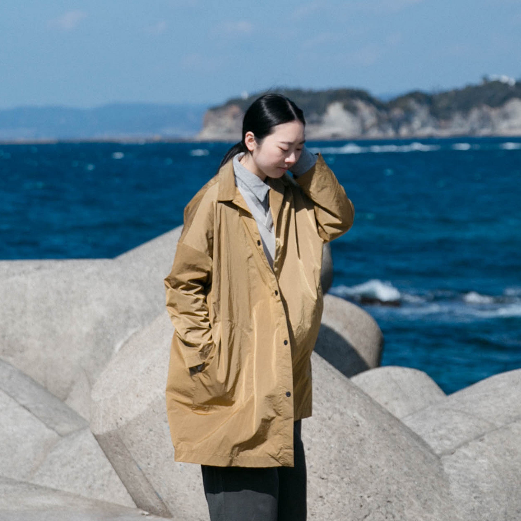 Nylon soutien collar<br>wide coat<br>No.2616