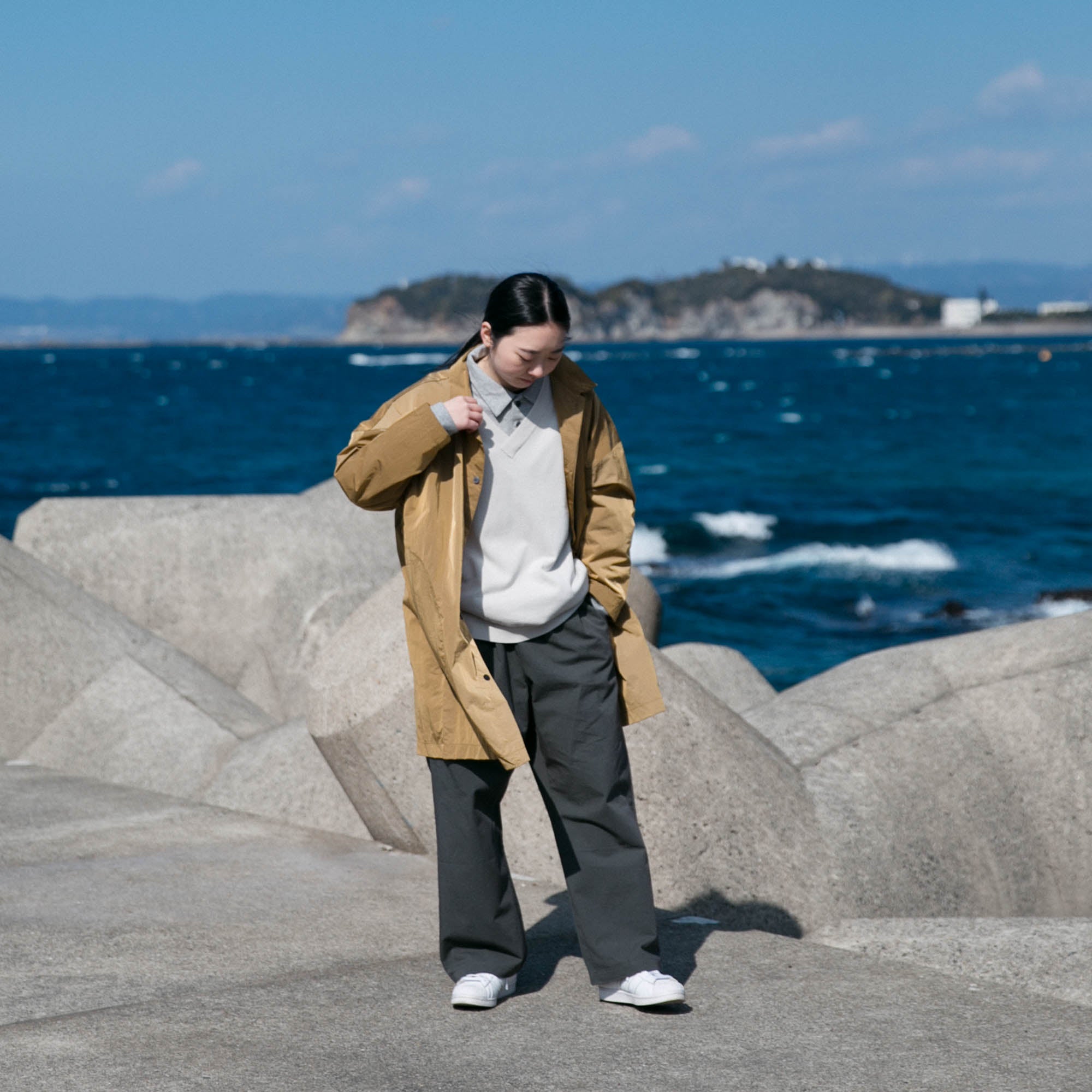 Nylon soutien collar<br>wide coat<br>No.2616