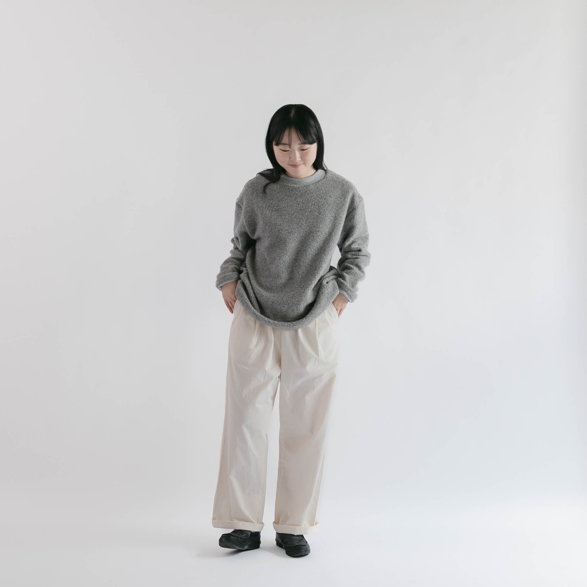 Wool pile<br> crew neck T-shirts<br> No.2618