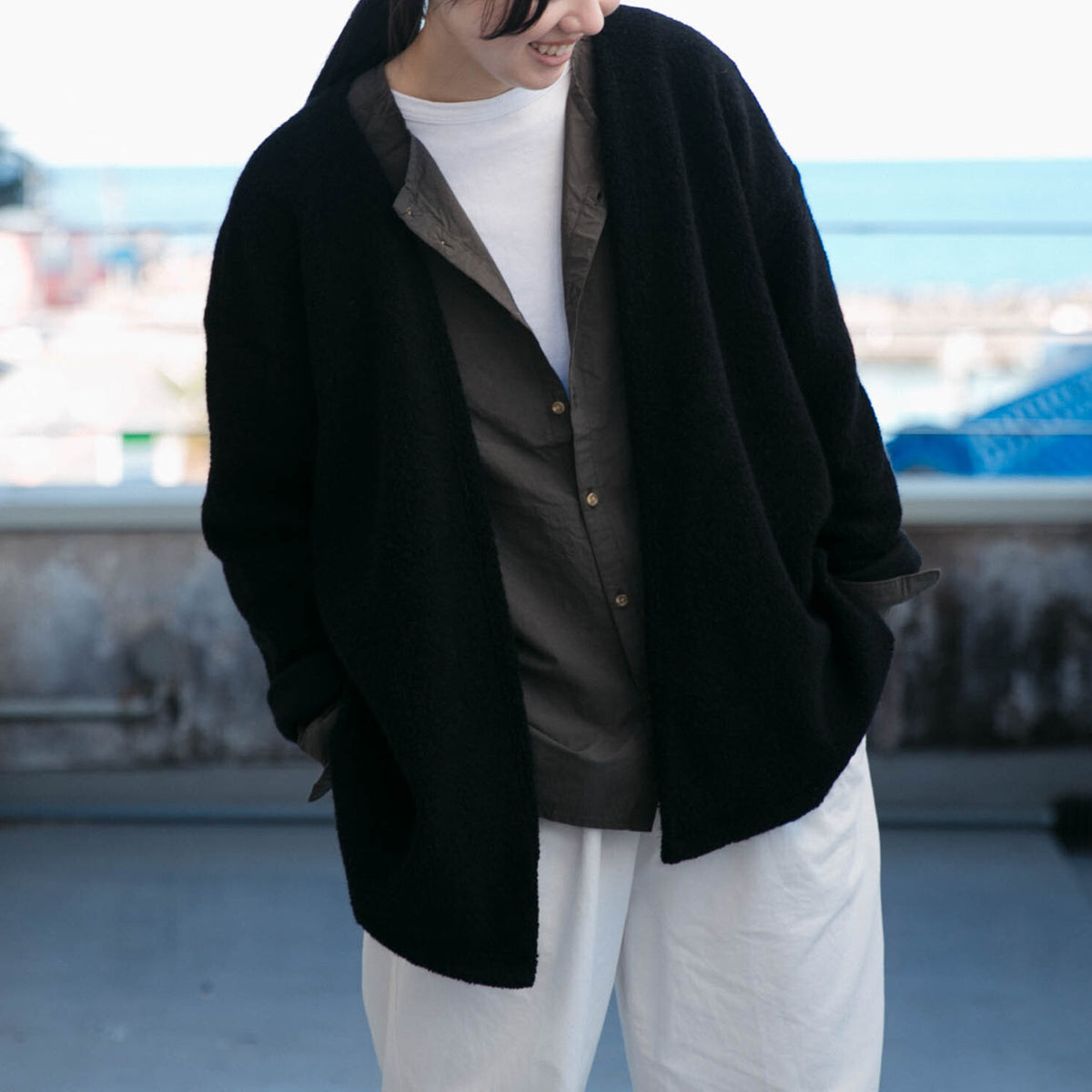 Wool pile<br> Relax Cardigan<br> No.2619