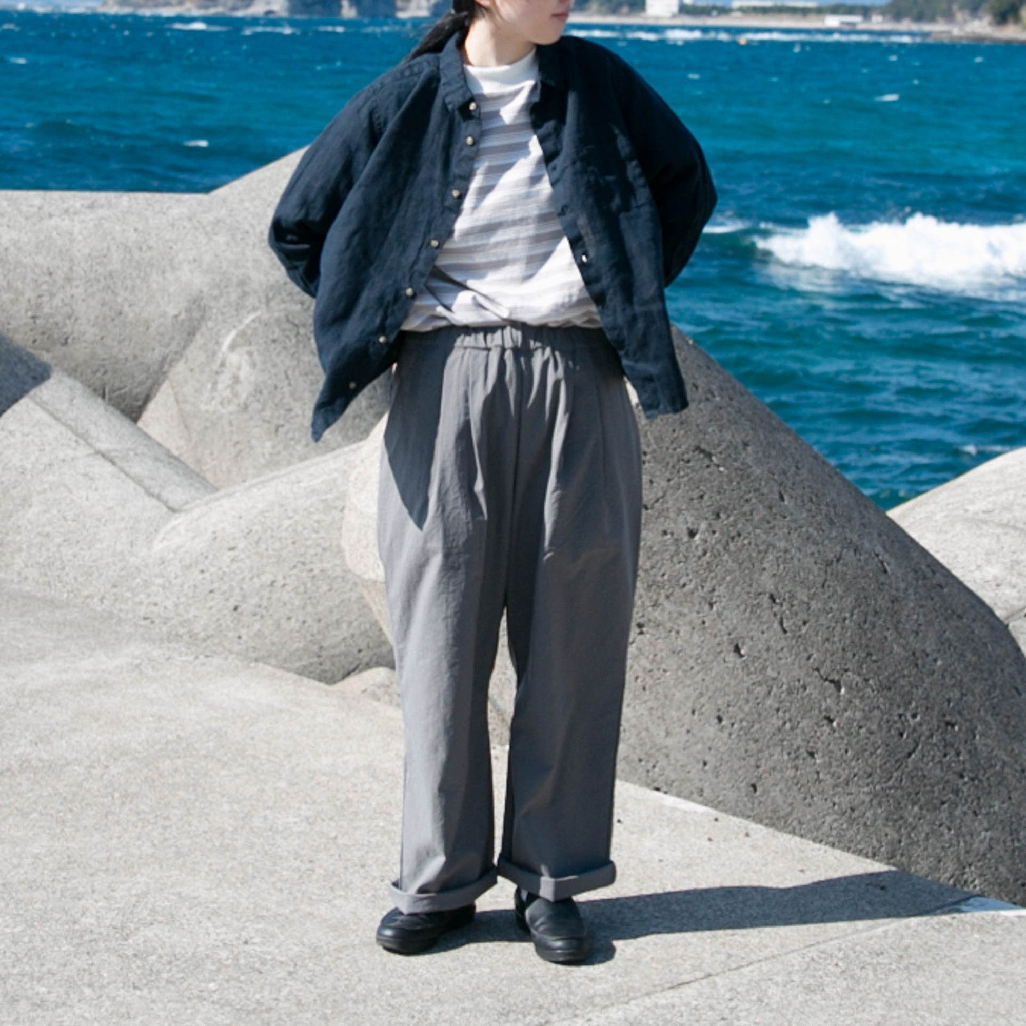 Linen nerd shirts<br>reguler collar<br>No.2652