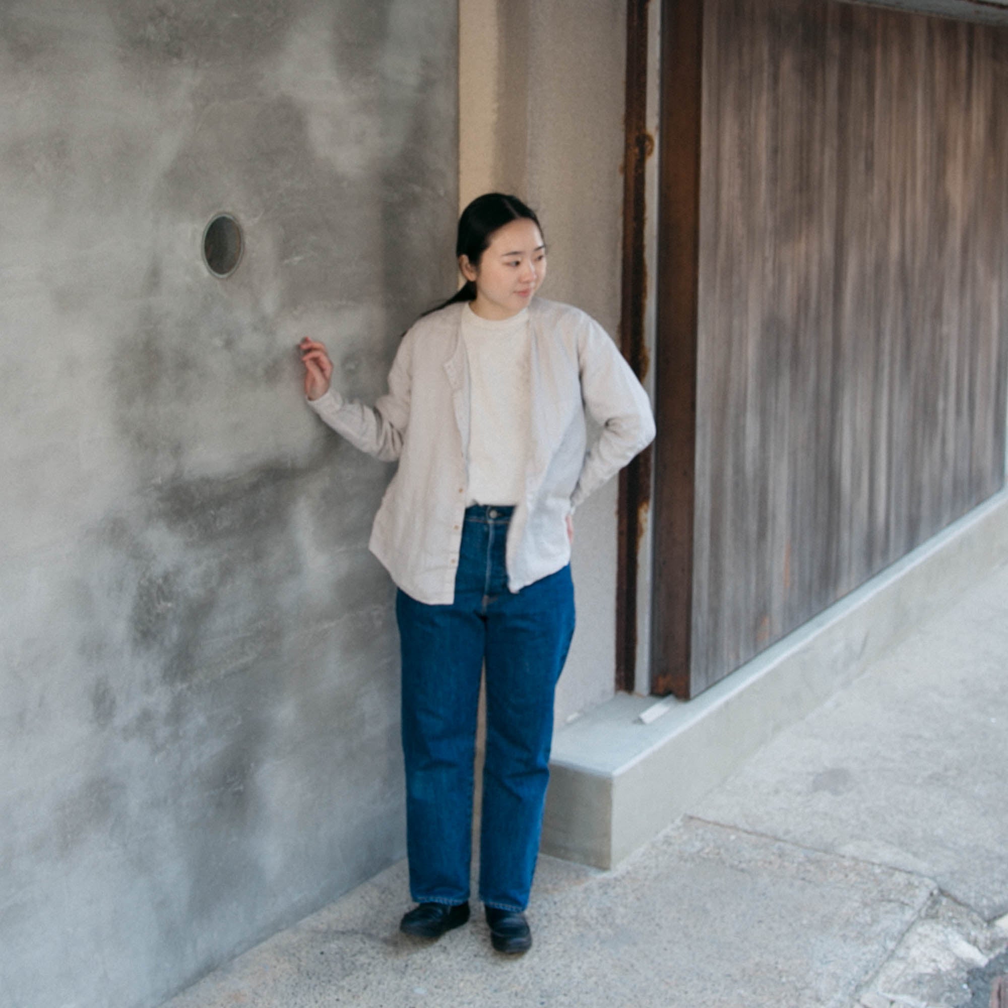 Linen nerd shirts<br>no collar<br>No.2653