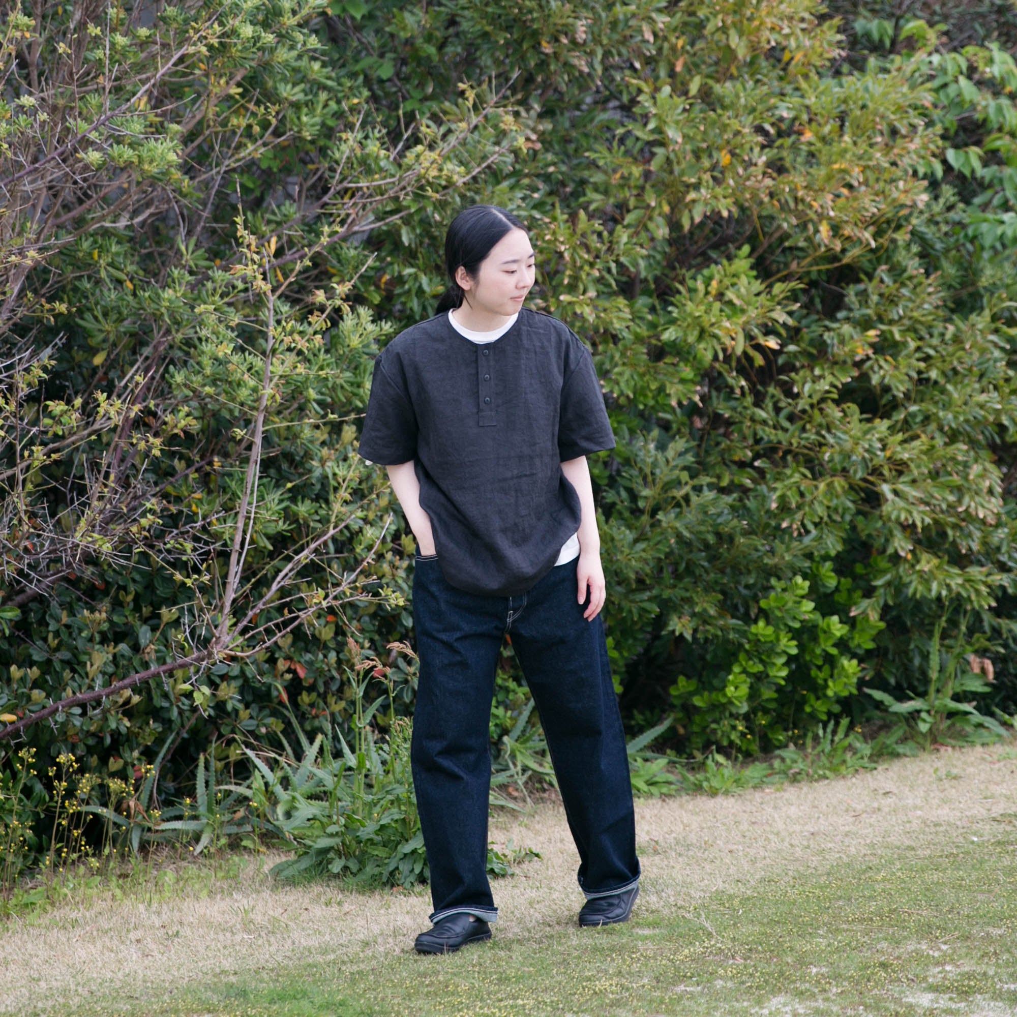 Short sleeve<br>henley neck shirts<br>No.2655