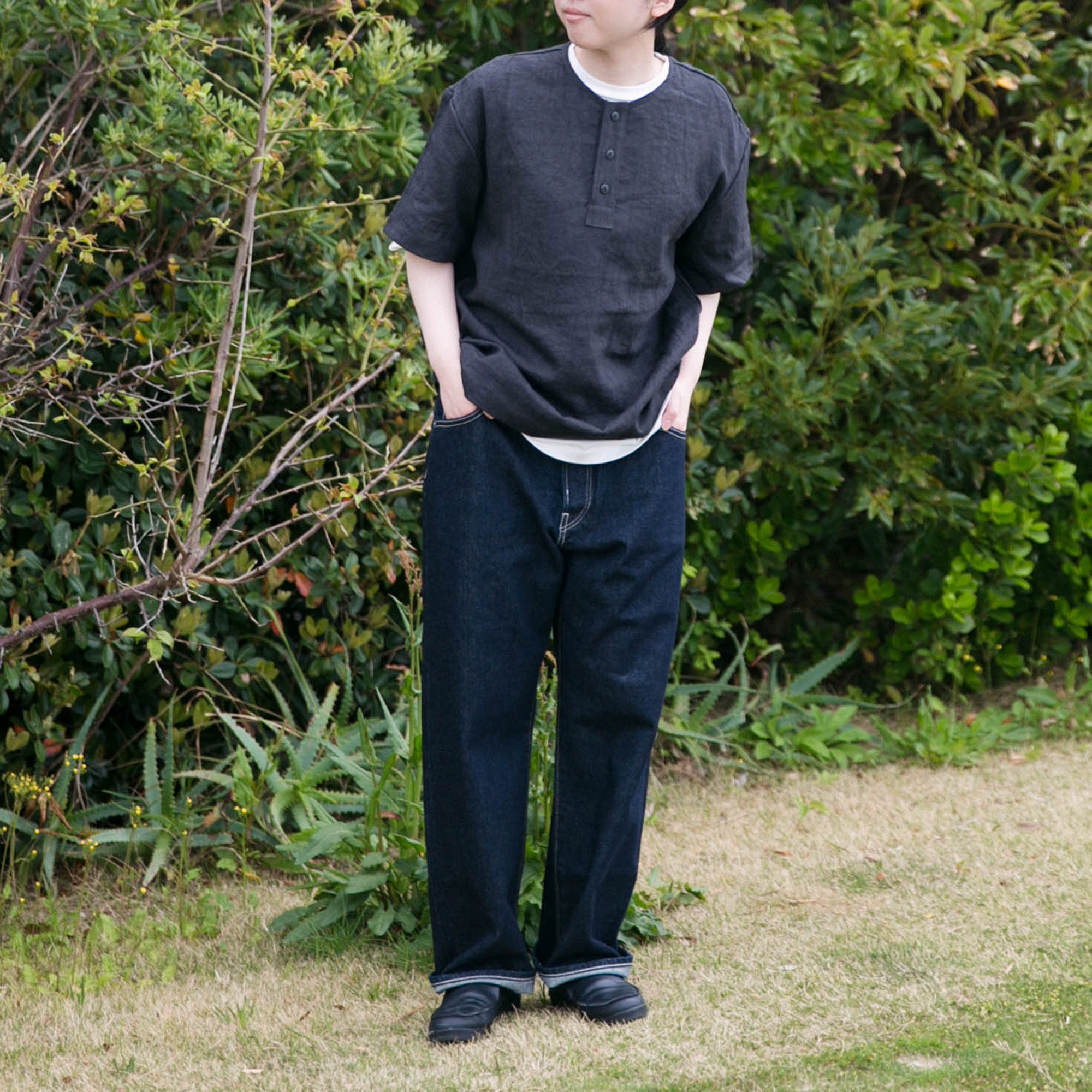 Short sleeve<br>henley neck shirts<br>No.2655