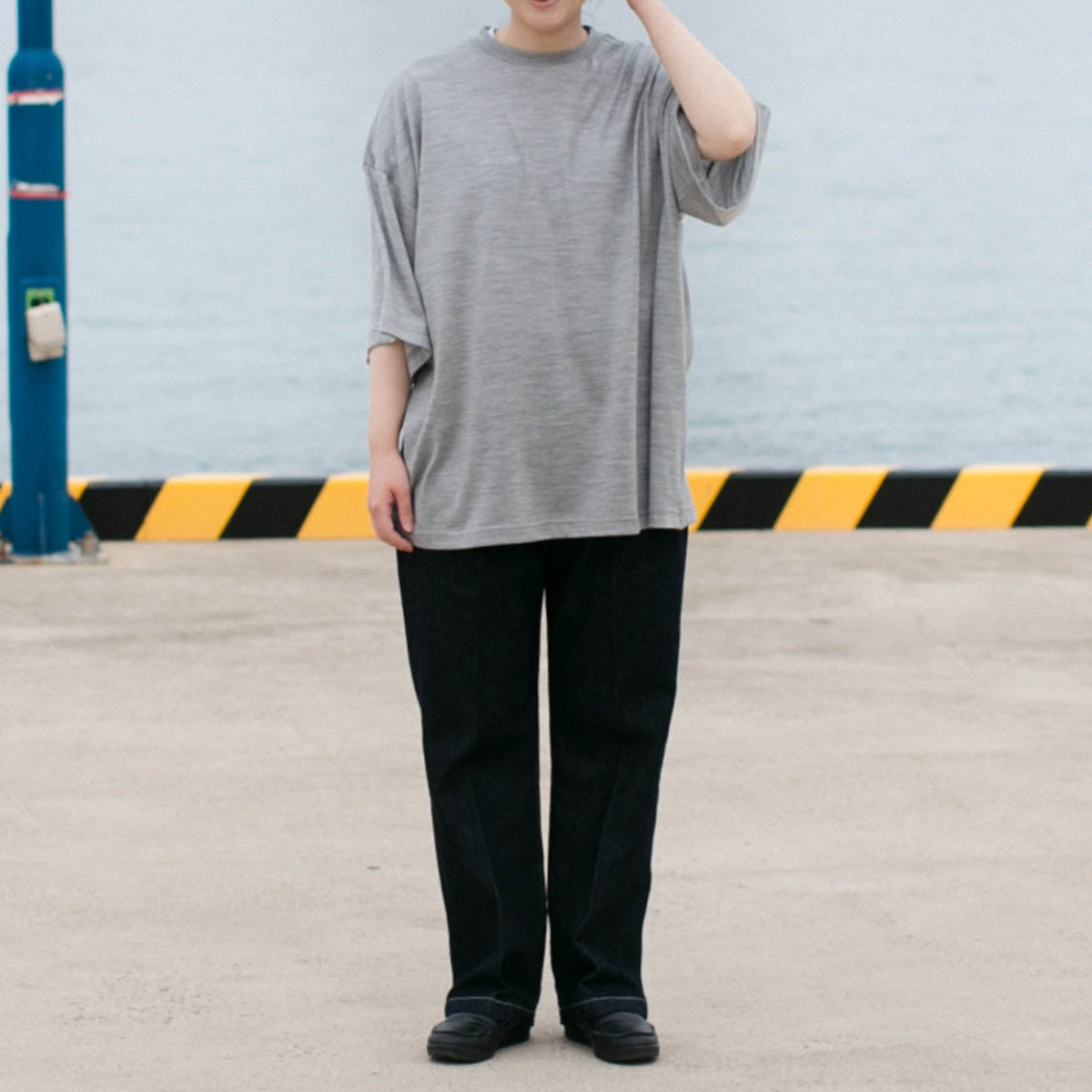 Merino wool<br>straight T-shirts<br>No.2657