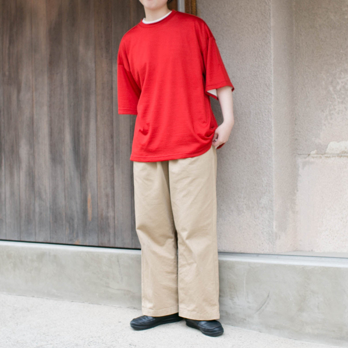 Merino wool<br>straight T-shirts<br>No.2657