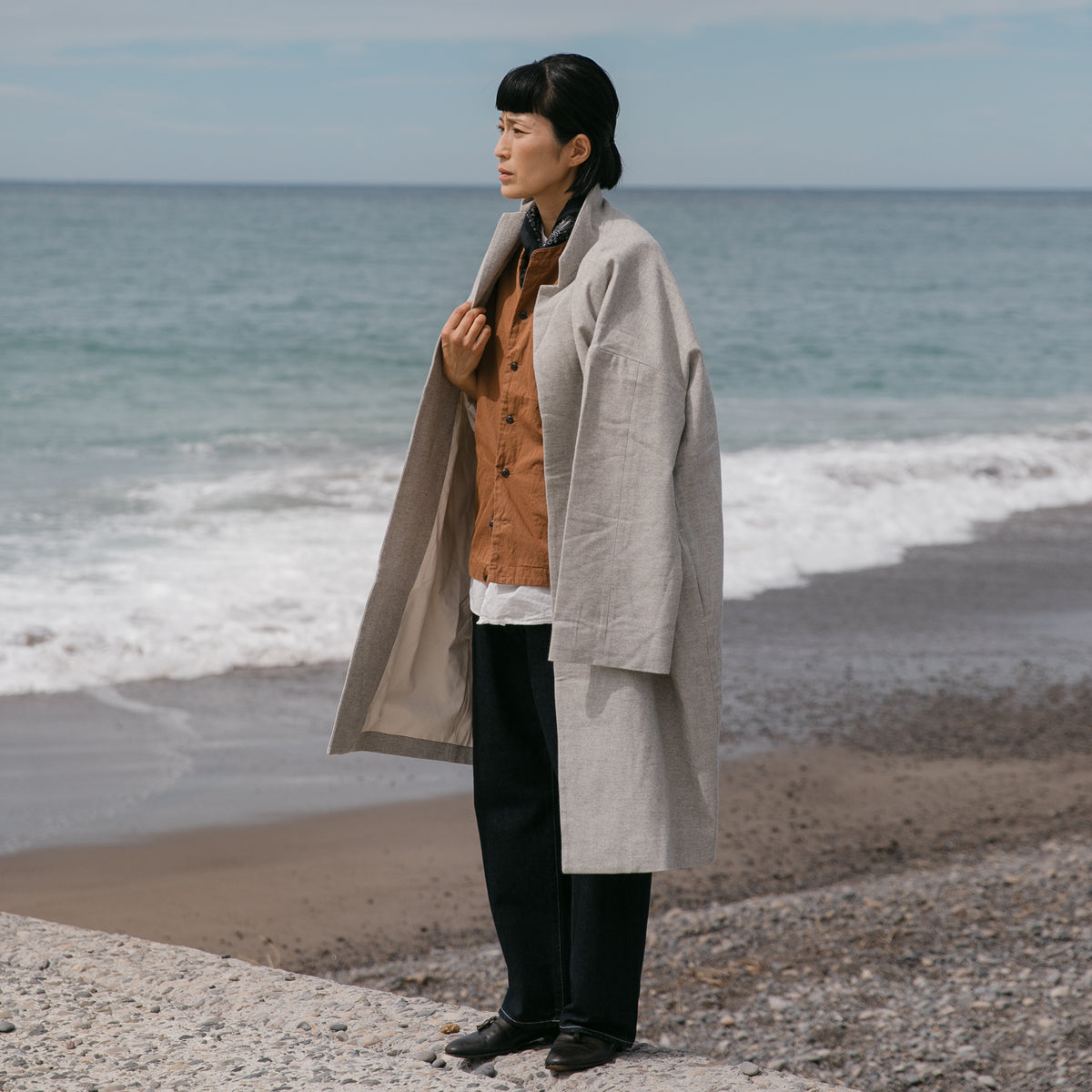 Herringbone<br>livery coat<br>tailored collar<br>-lining-<br>No.2532