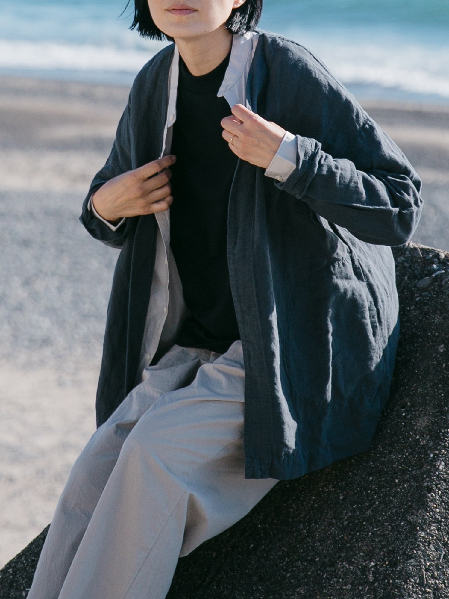 ちゃみ517新品mujiya夢地哉サラサラ落ち感♫短めサルエルパンツ New Arrivals