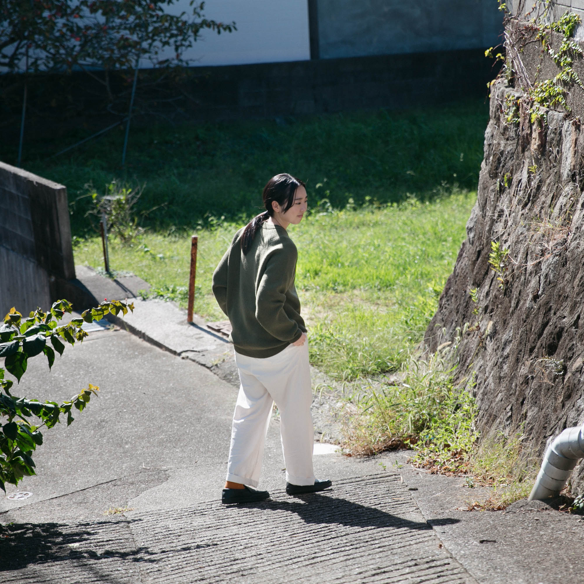 RINEN<br>2/14 ウールアゼ編み クルーネック<br>No.R17683