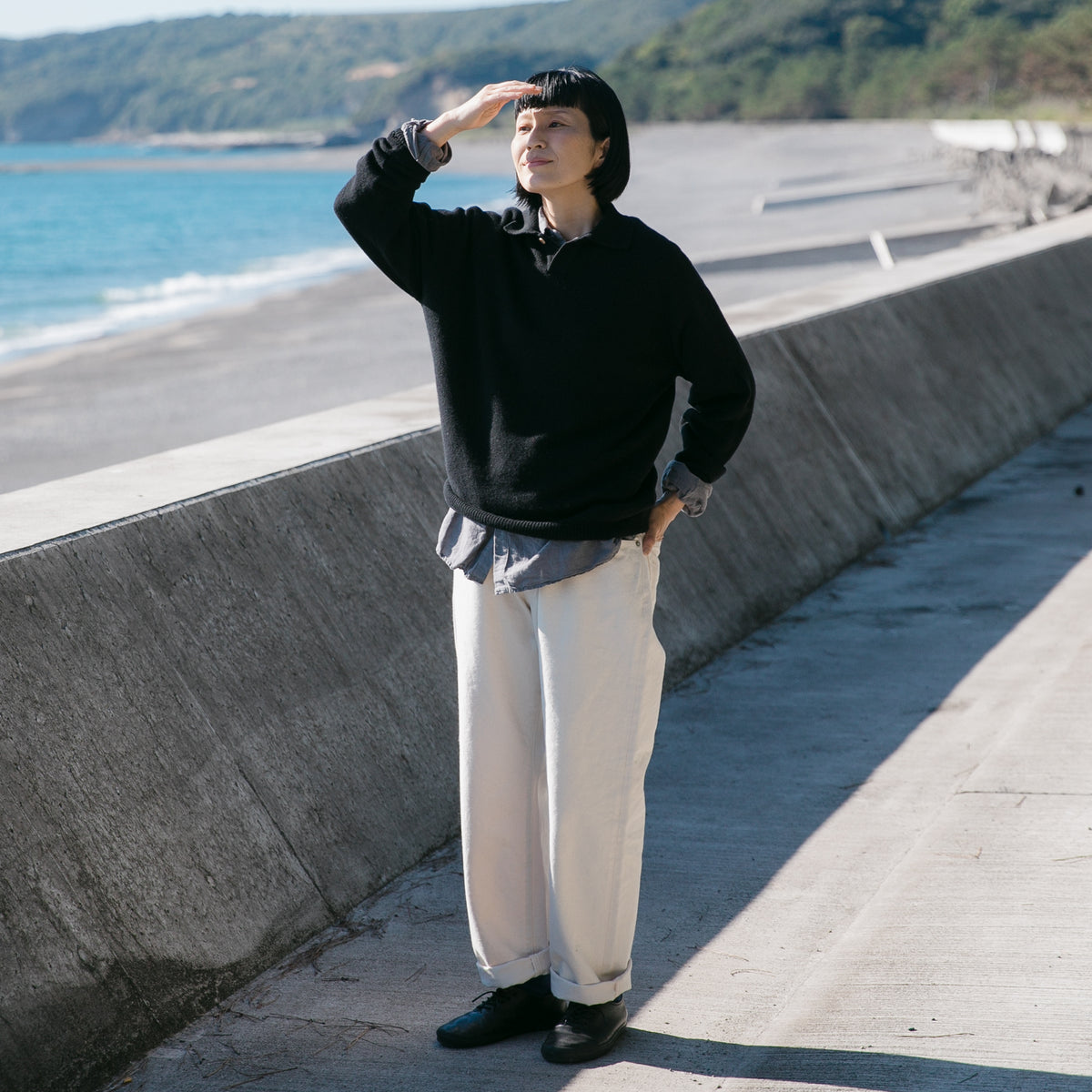 RINEN<br>2/15 ウール天竺編み ポロ<br>No.R17781