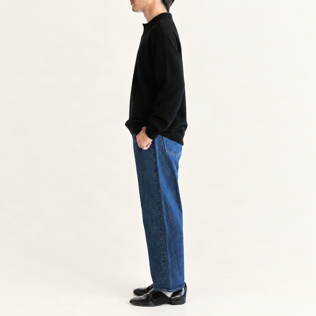 RINEN<br>2/15 ウール天竺編み ポロ<br>No.R17781