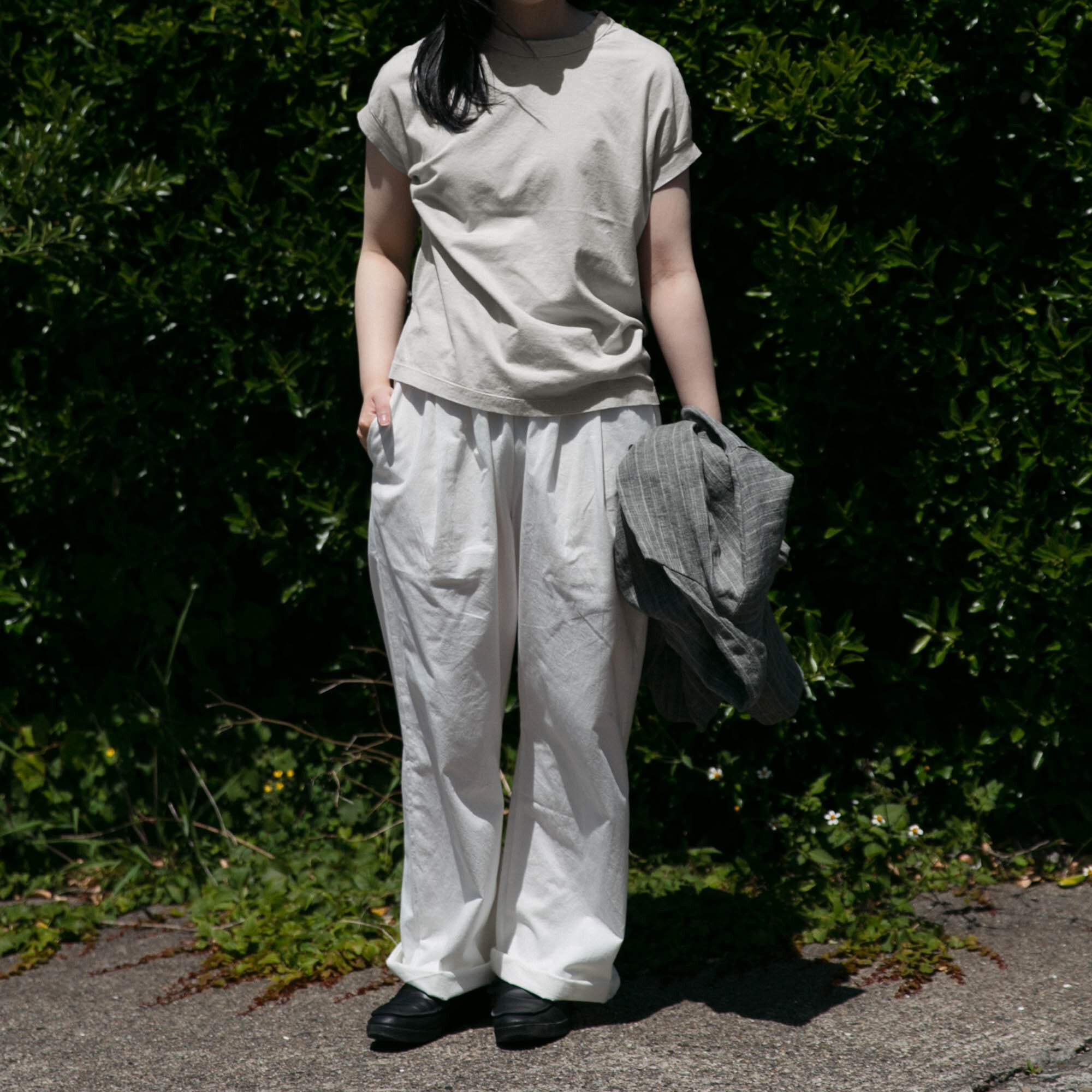 RINEN<br>60/2 スーピマ天竺<br>フレンチスリーブ<br>No.R19618